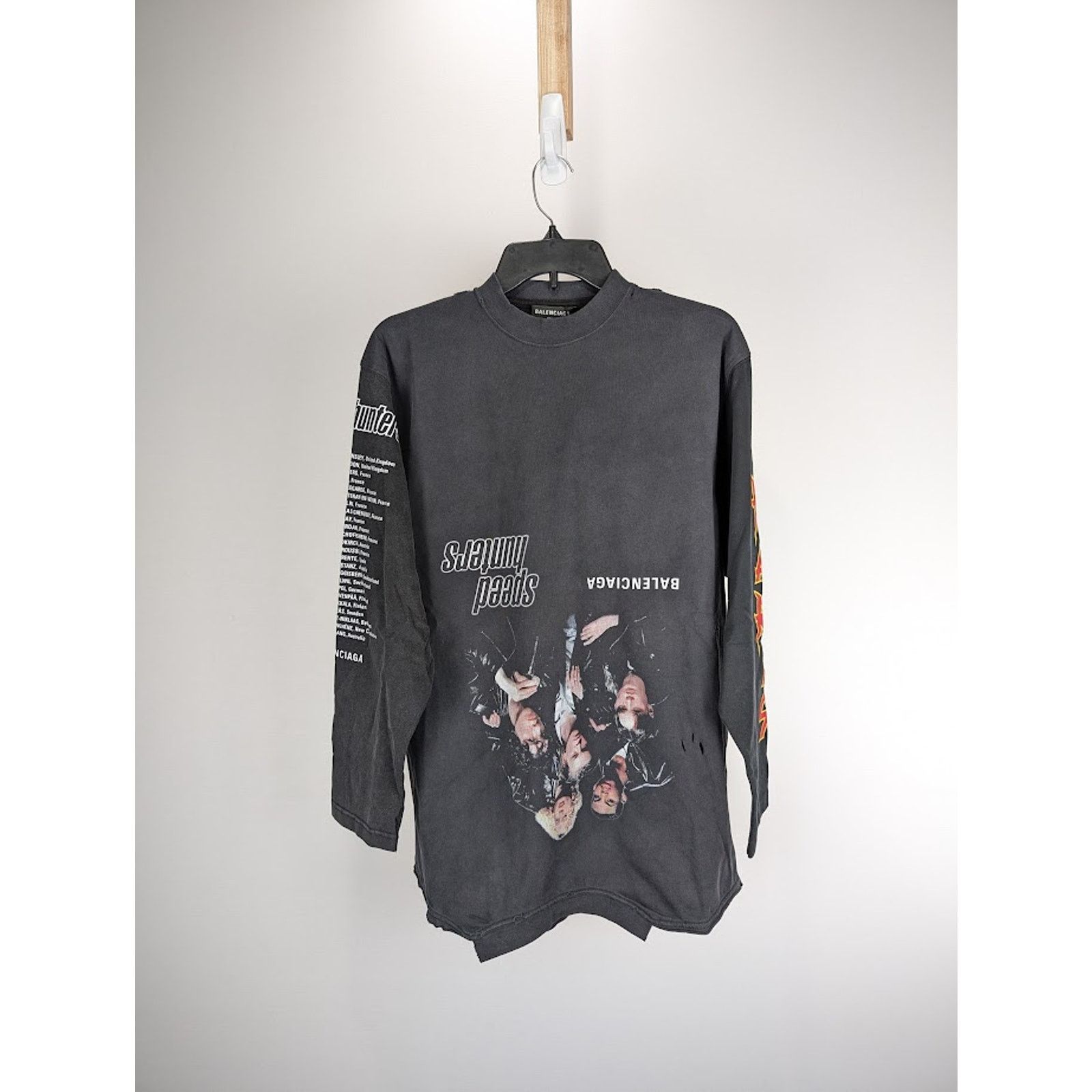 Balenciaga o1rshd1 Speed Hunter Long Sleeve T-Shirt in Black Size US L / EU 52-54 / 3 - 1 Thumbnail