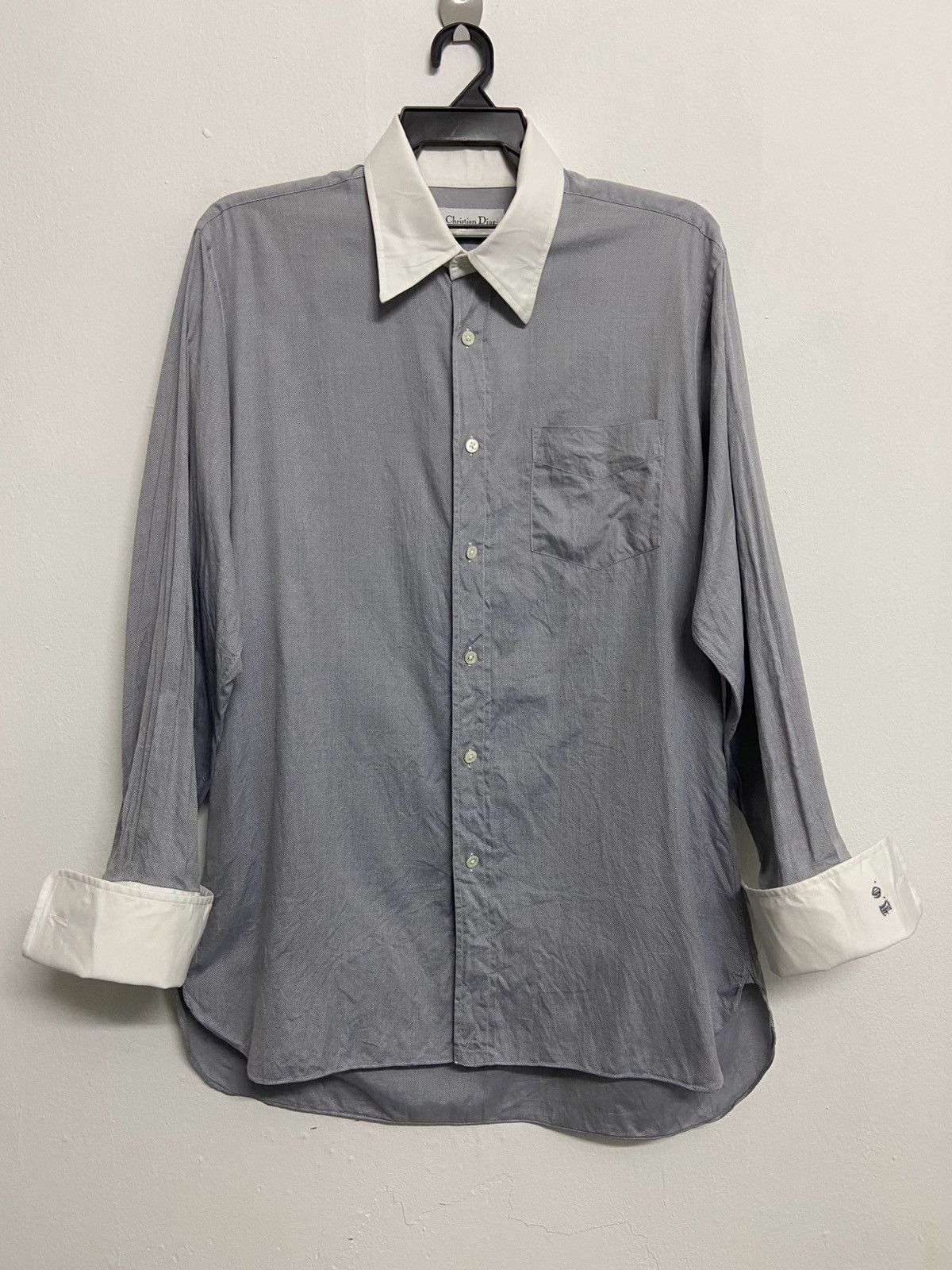 Dior Christian Dior Blue Shirt With White Collar Size US M / EU 48-50 / 2 - 4 Thumbnail