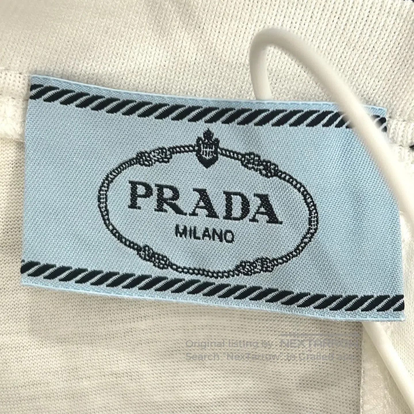 Prada Prada White lace-edged pocket short-sleeved T-shirt Size M / US 6-8 / IT 42-44 - 3 Thumbnail