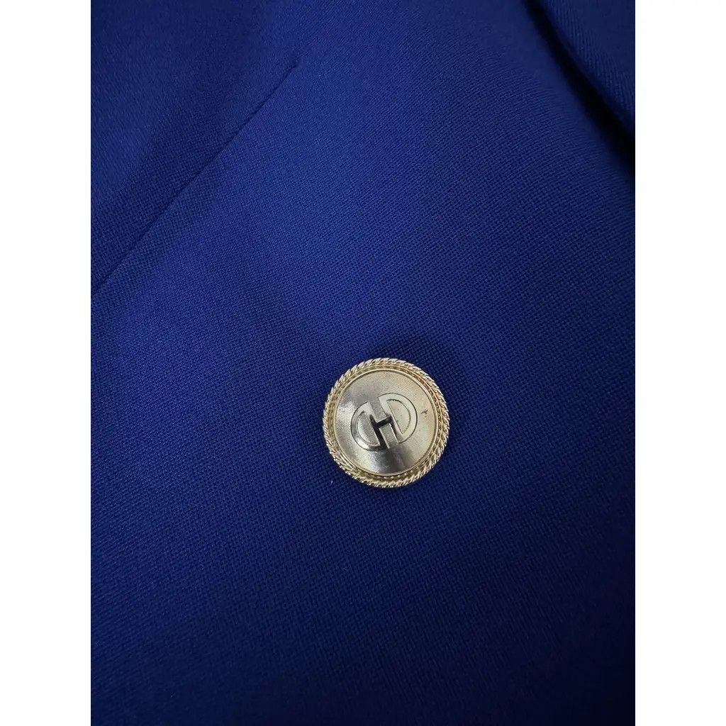 Dior Vintage Christian Dior Navy Wool Blazer Gold Buttons FR 36 Size XS / US 0-2 / IT 36-38 - 4 Thumbnail