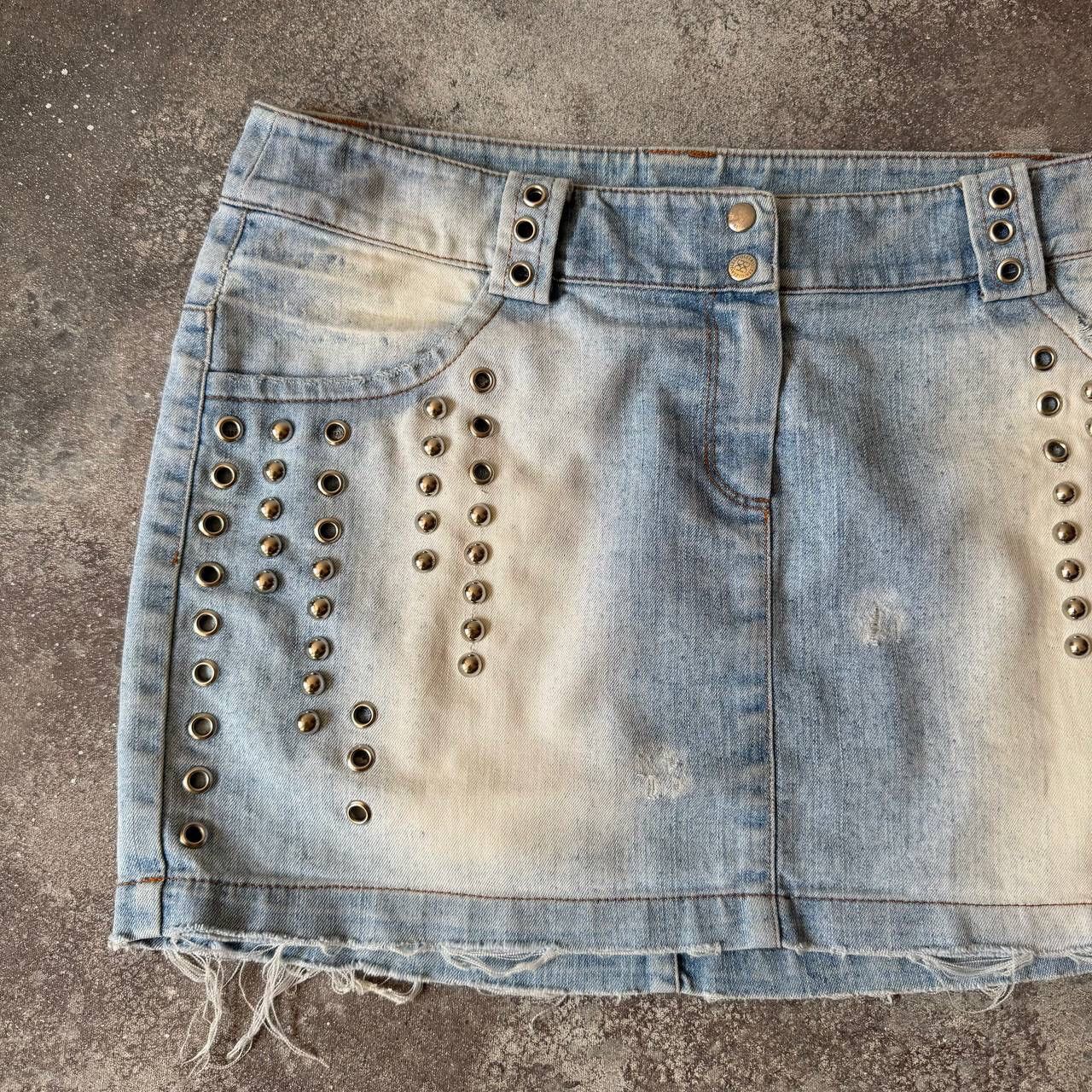 20471120 × Hysteric Glamour × Japanese Brand Opium Y2K Super Sexy Distressed Mini Skirt Size 32" / US 10 / IT 46 - 4 Thumbnail