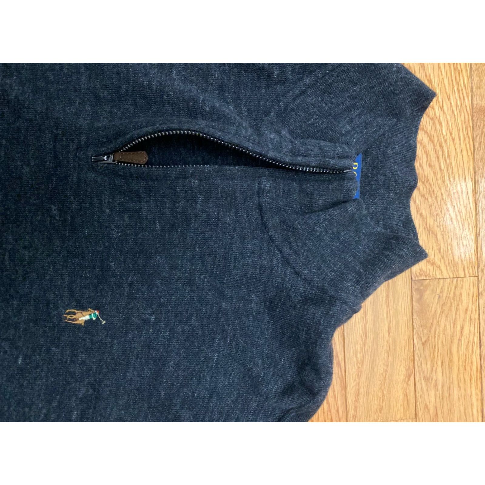 Polo Ralph Lauren Polo Ralph Lauren Estate Rib Sweater Shirt Adult L Gray 1/4 Zip Mock Neck Pony Logo Men Size US L / EU 52-54 / 3 - 3 Thumbnail