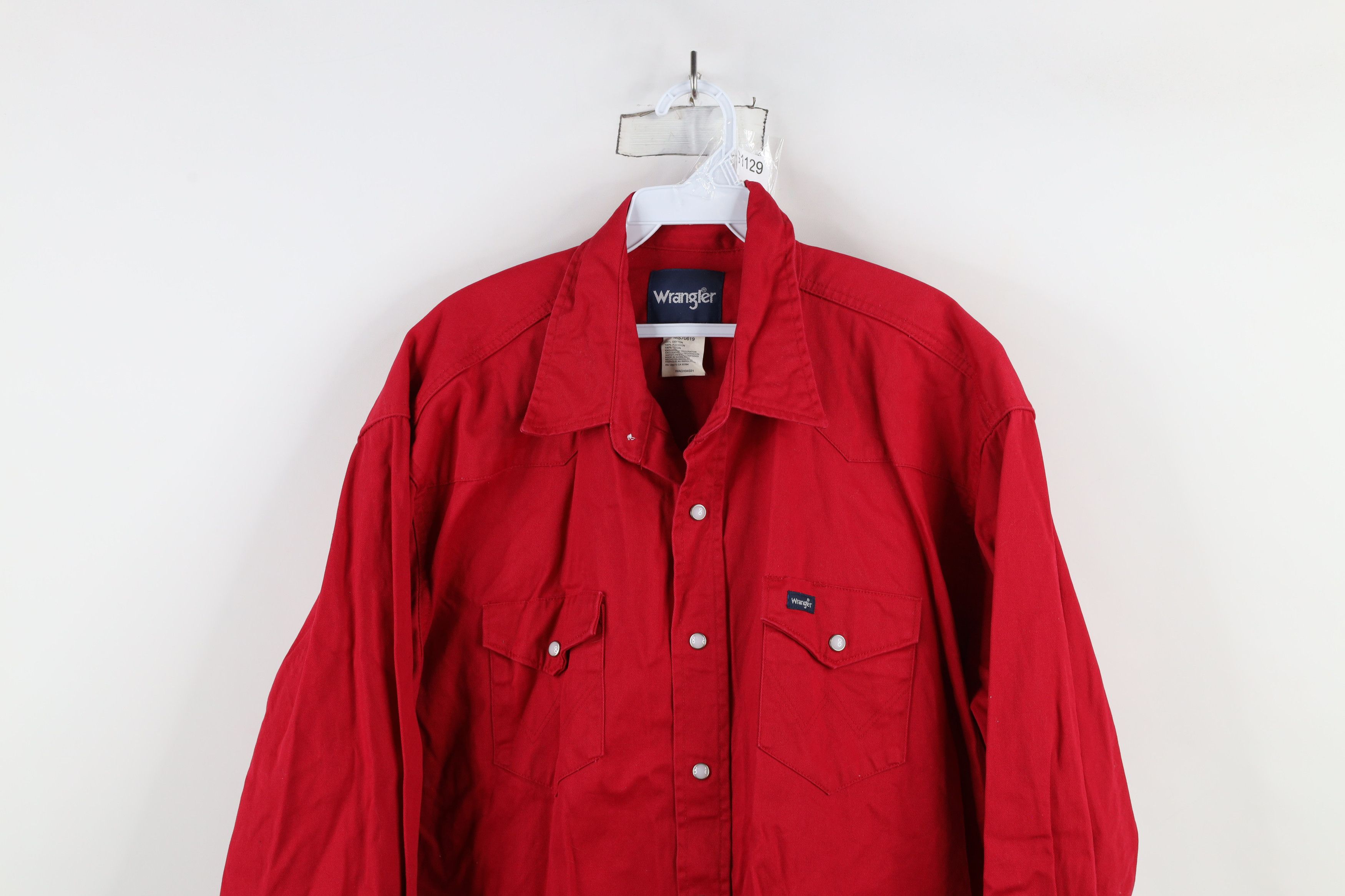 Vintage × Wrangler Vintage 90s Wrangler Heavyweight Western Cowboy Button Shirt Size US XXL / EU 58 / 5 - 2 Thumbnail