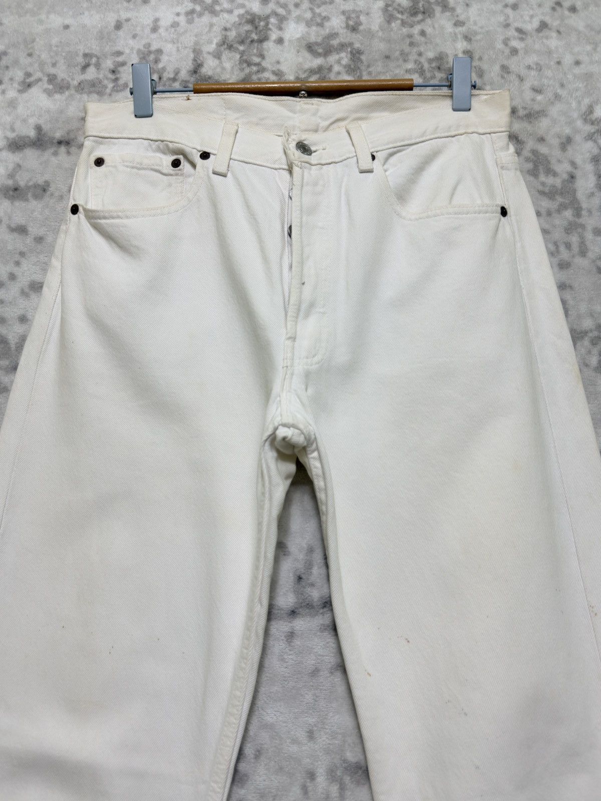 Levi's Vintage 80s LEVI'S 501 White Single R Denim Jeans Size US 30 / EU 46 - 3 Thumbnail