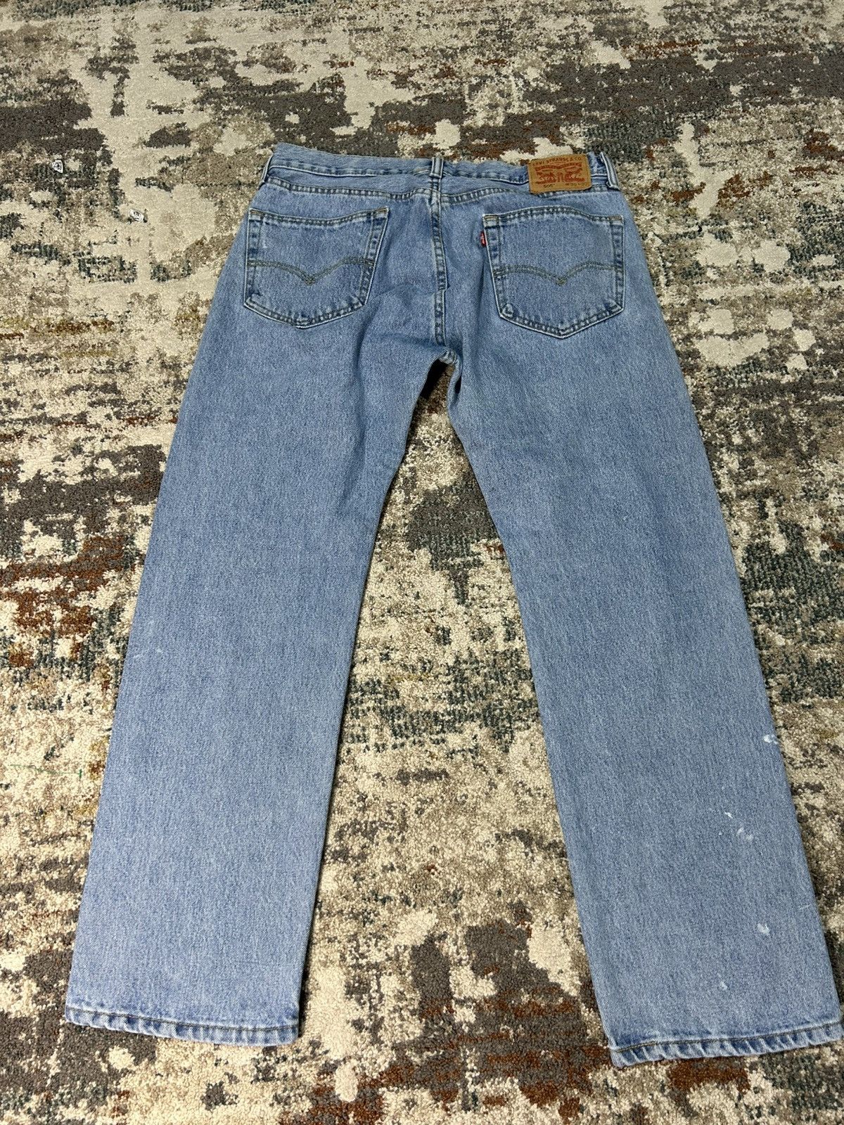 Levi's Levi’s 505 Straight Fit Paint Splatter Light Wash Jeans Size US 36 / EU 52 - 2 Thumbnail