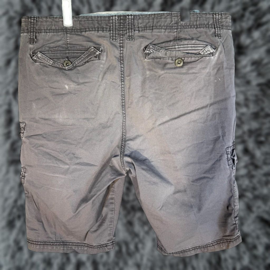 Vintage Iron Co. Mens Cargo Shorts 38 Gray Cotton High-Rise Pocket Classic Outdoor Shorts Size US 38 / EU 54 - 1 Thumbnail