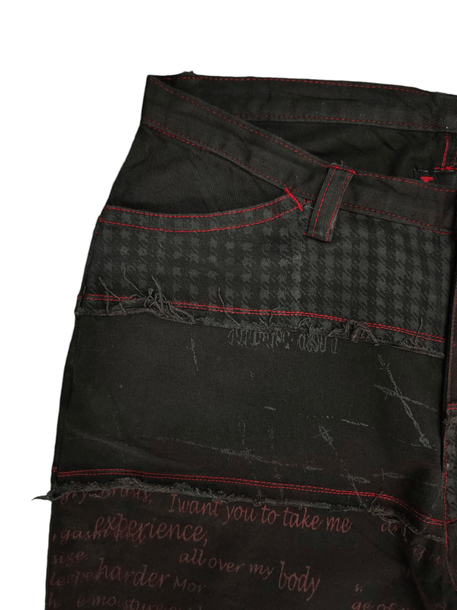 Seditionaries Vintage Y2k H.Anarchy Punk Poem Parches Zipper Hagi Pants Size US 28 / EU 44 - 4 Thumbnail