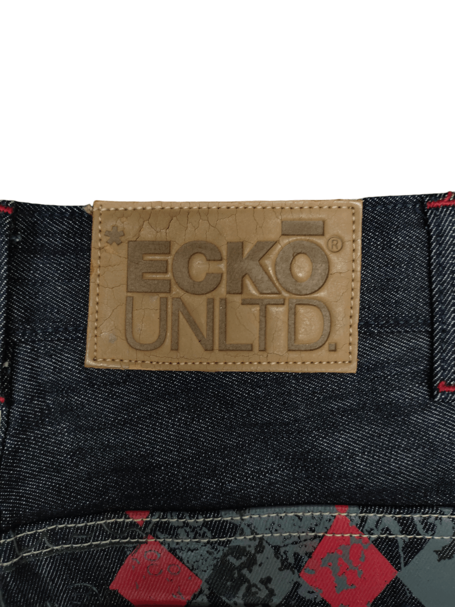 Ecko Unltd. Vintage Y2k Ecko Rhino Crowns Graffiti Print Baggy Jeans Size US 29 - 14 Thumbnail