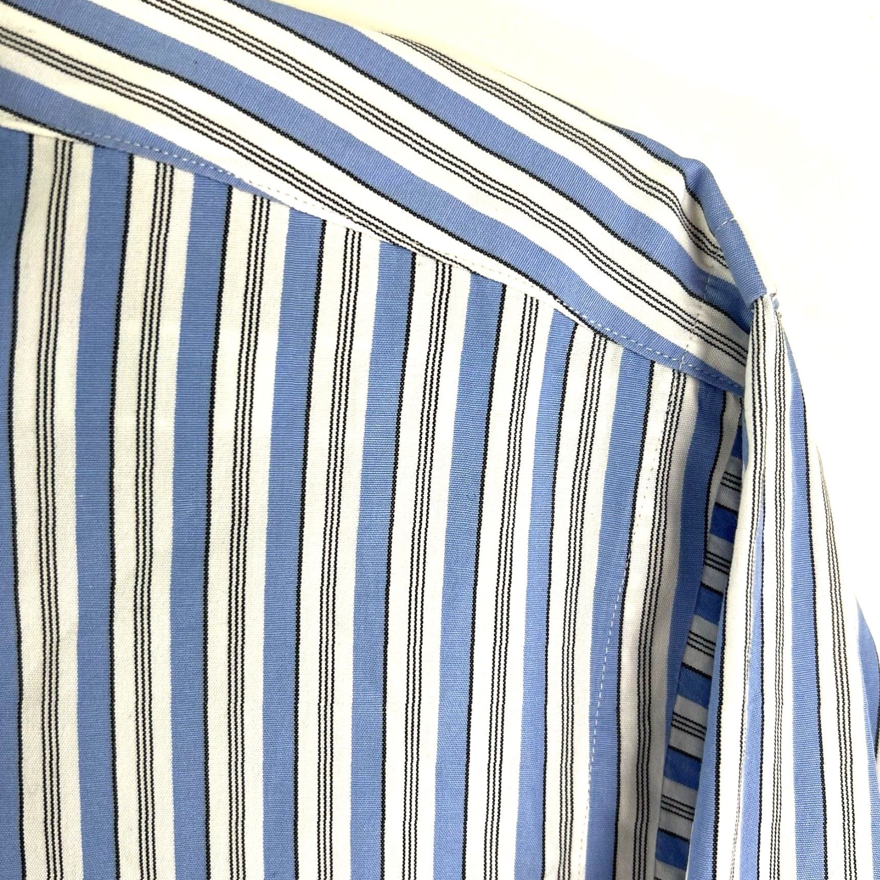Ralph Lauren Ralph Lauren Workshirt Button-Up Shirt Mens 16.5 Blue Striped Long Sleeve Classic Fit Shirt Size US XL / EU 56 / 4 - 2 Thumbnail