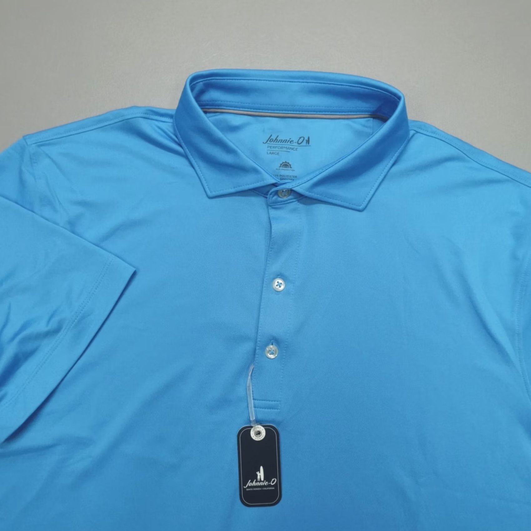 johnnie-O johnnie-O Birdie Golf Polo Performance Jersey Blue Men's Size L Majorca Size US L / EU 52-54 / 3 - 2 Thumbnail