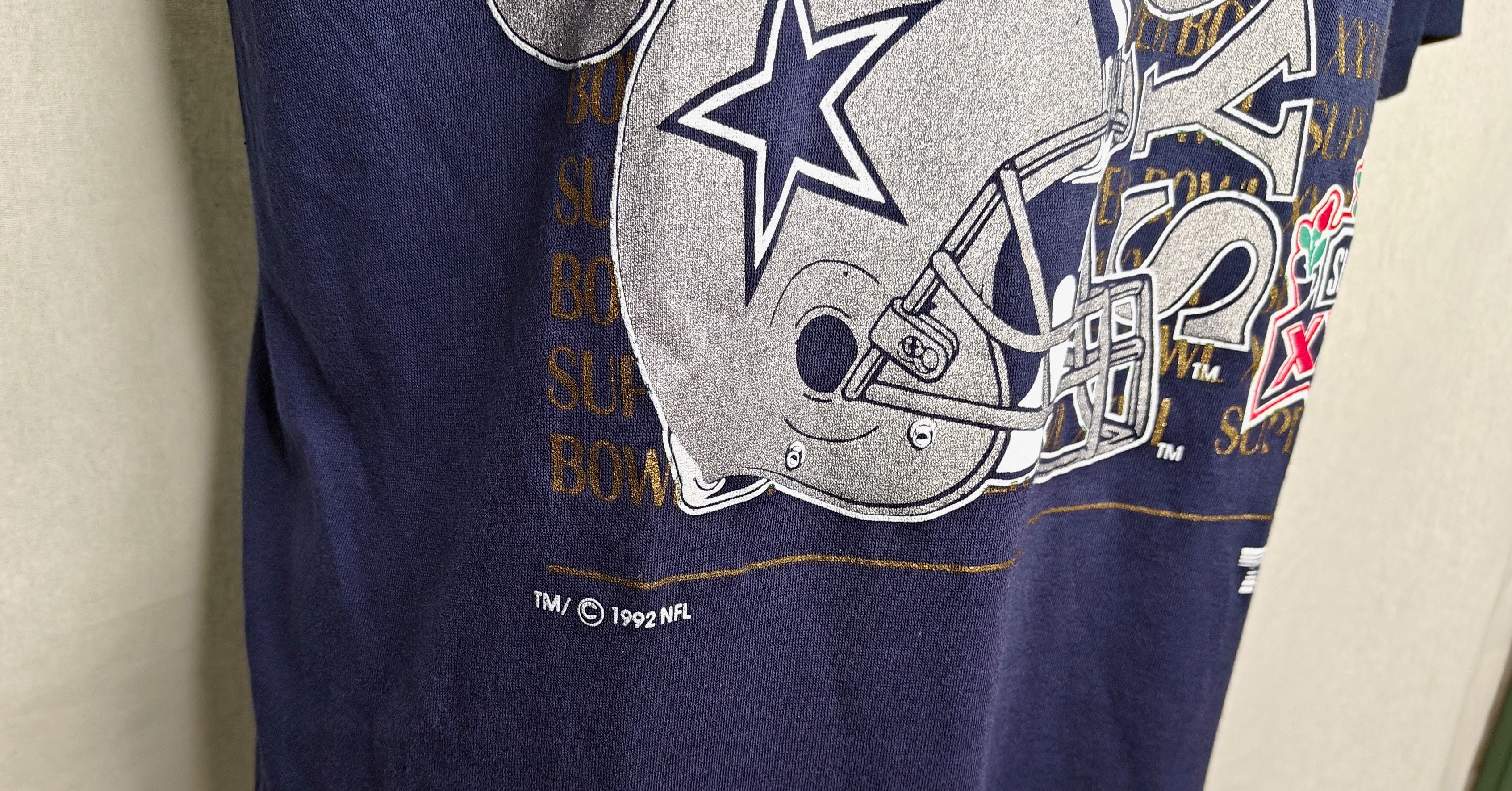 Jerzees NWT Vtg 1992 Dallas Cowboys Super Bowl Champs NFL t-shirt Size US XL / EU 56 / 4 - 4 Thumbnail