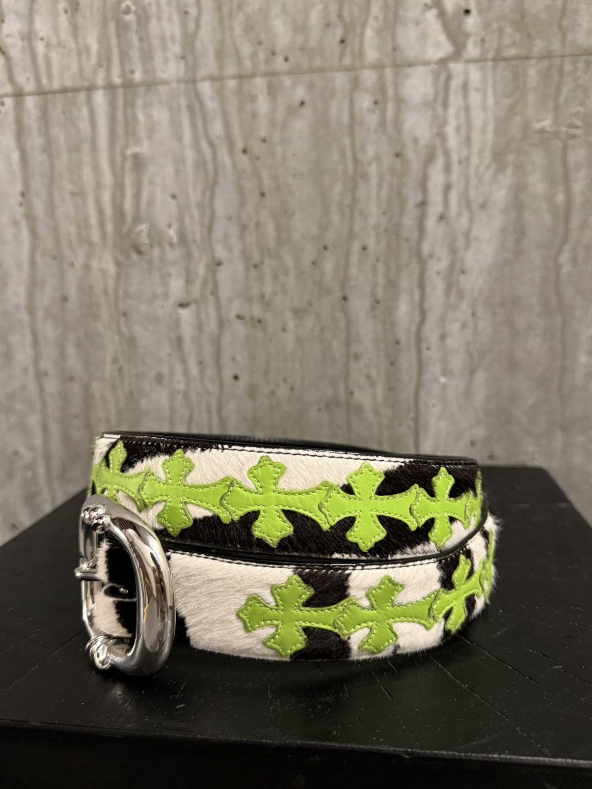 Chrome Hearts Chrome Hearts Green Patches Zebra Gunslinger Belt Size 34 - 2 Thumbnail