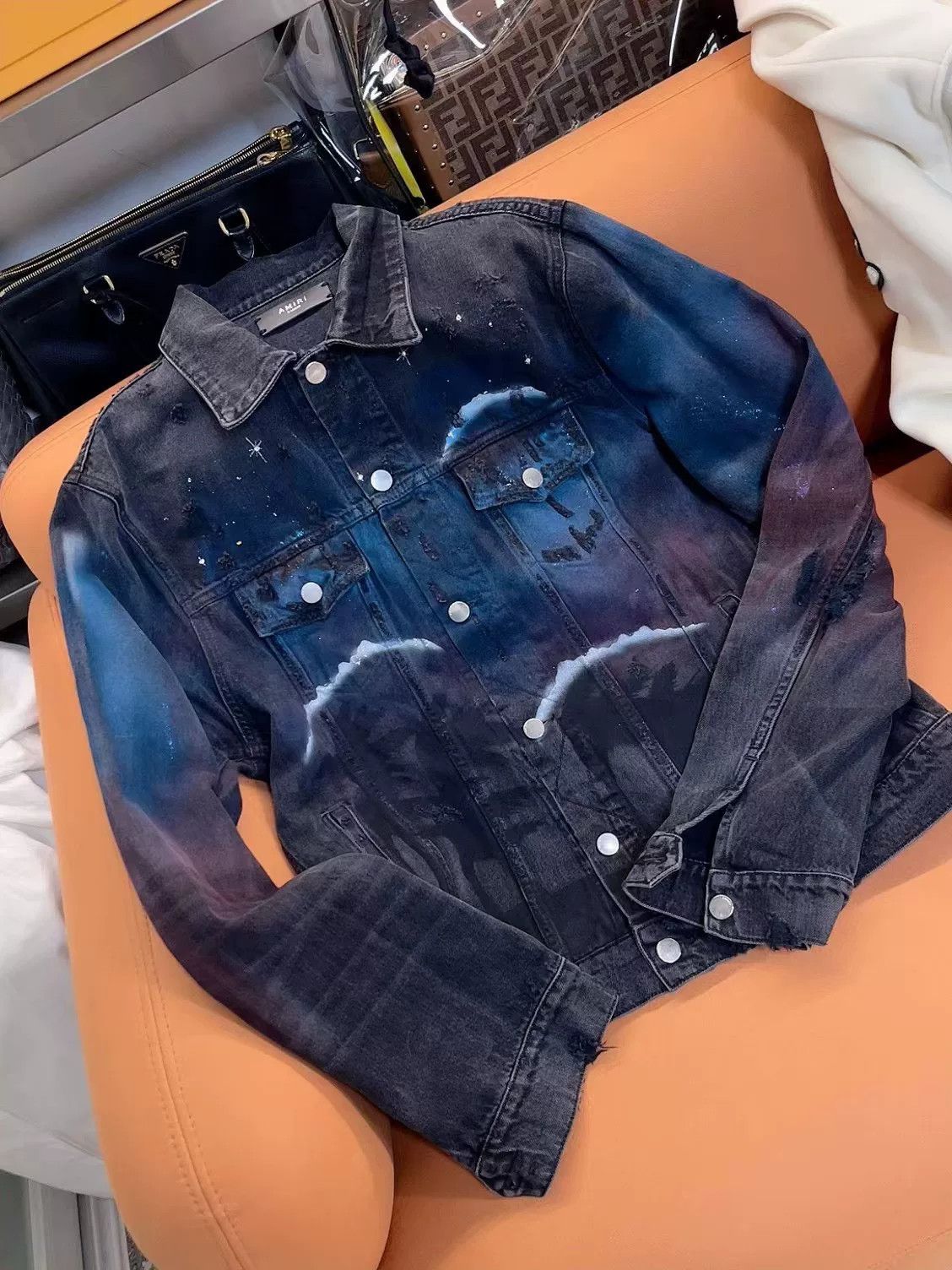 Amiri Amiri Starry Wolf Denim Jacket Size US XL / EU 56 / 4 - 1 Thumbnail