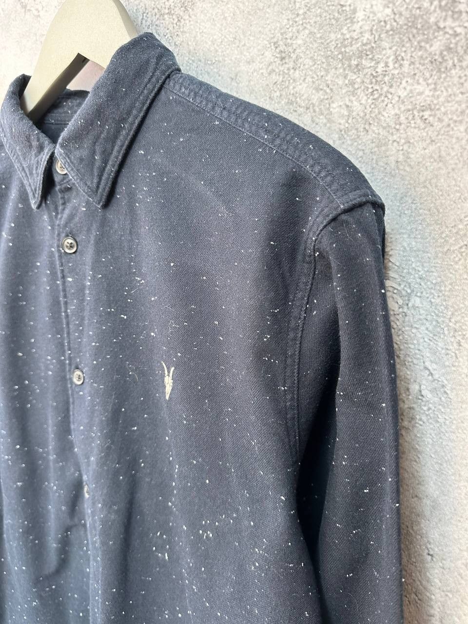 Allsaints ALLSAINTS Torrey Shirt Flannel Long Sleeve Black Button Up Size US M / EU 48-50 / 2 - 6 Thumbnail