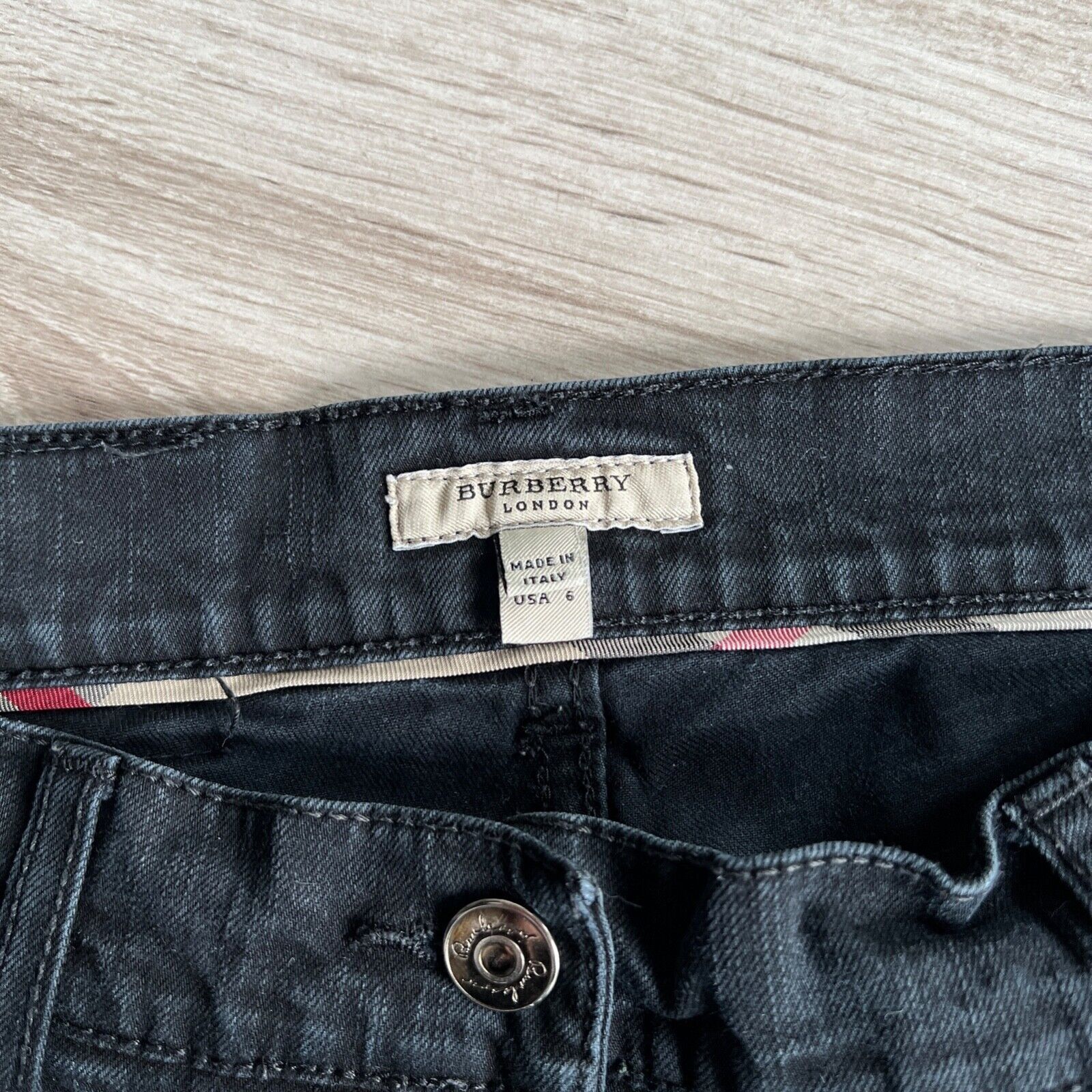 Burberry Burberry Skinny Black Elastic Denim Jeans 8737AC Size 28" / US 6 / IT 42 - 6 Thumbnail