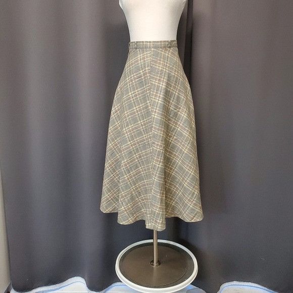 Vintage Vintage 90s Japanese School Girl Windowpane Plaid Skirt XS Size 25" / US 0 / IT 36 - 2 Thumbnail