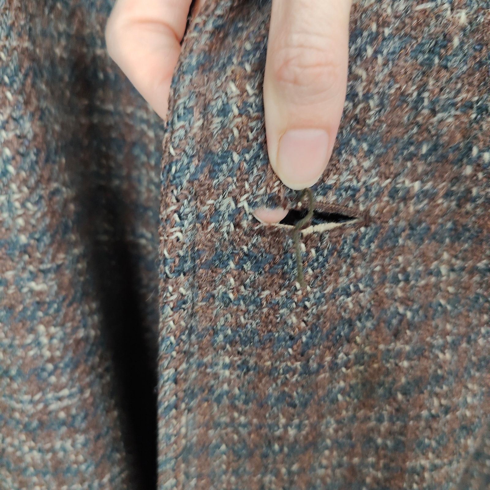 Harris Tweed × Roberto Cavalli Vintage 50s Harris Tweed Overcoat Mens Large Trotters Trench Size US L / EU 52-54 / 3 - 5 Thumbnail