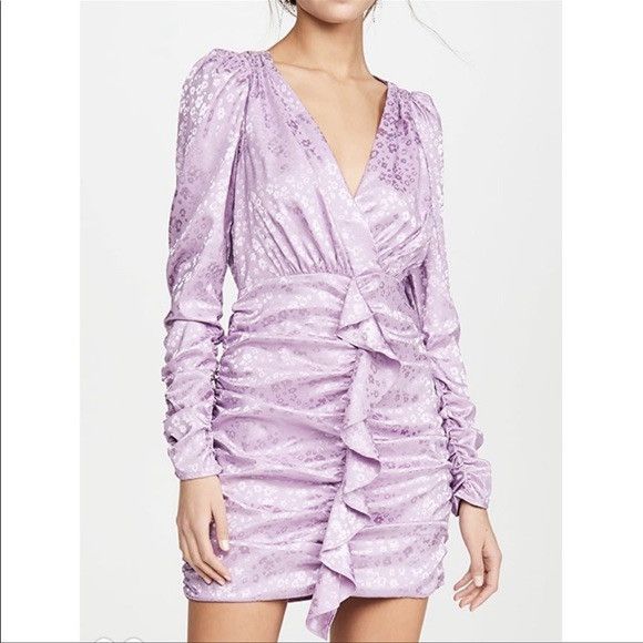 For Love & Lemons For Love and Lemons Fiji Cross Front Mini Dress in Iris Size XS / US 0-2 / IT 36-38 - 1 Thumbnail