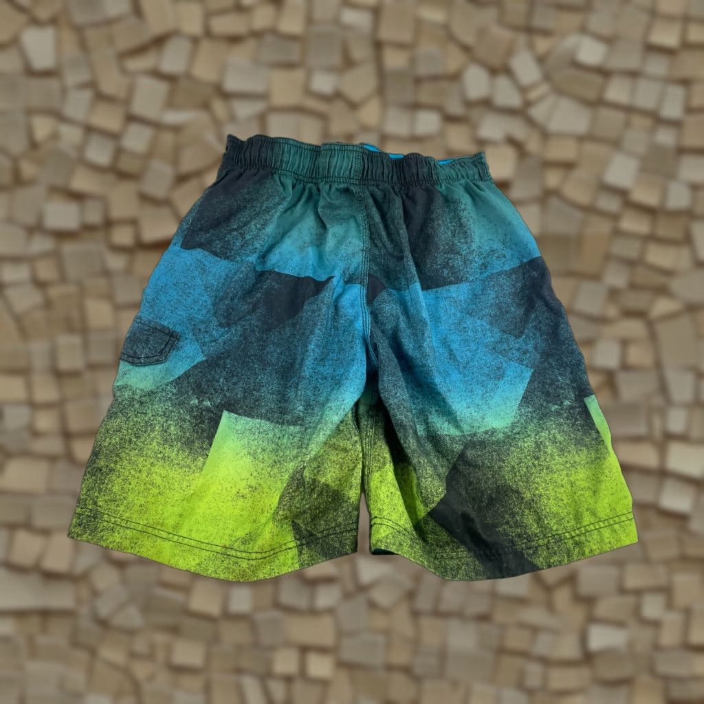 Speedo Speedo Shorts Men Bottom M Blue Green Lined Swim trunks Size US 31 - 1 Thumbnail