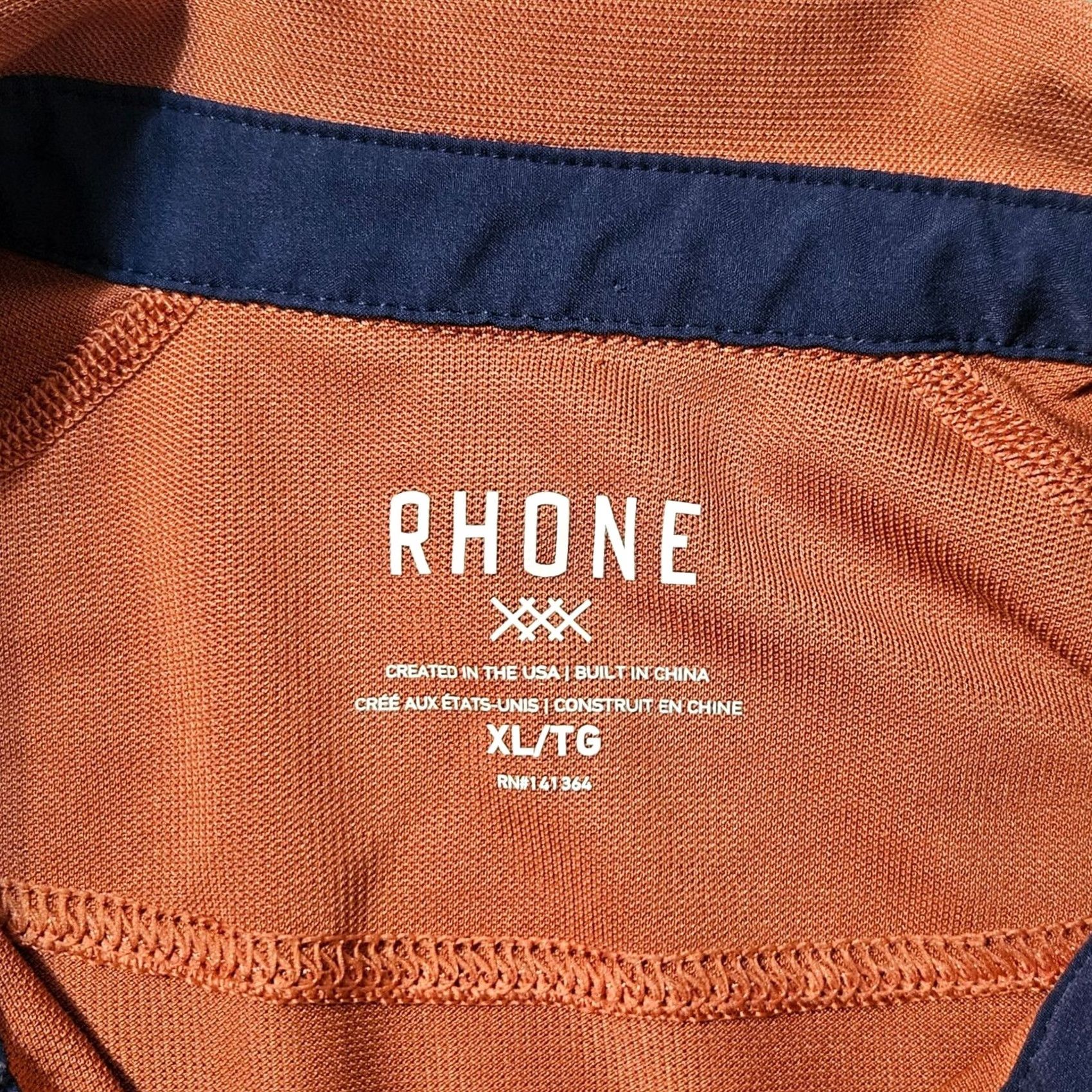 Rhone Rhone Orange Mens Polo Shirt Size XL Size US XL / EU 56 / 4 - 3 Thumbnail