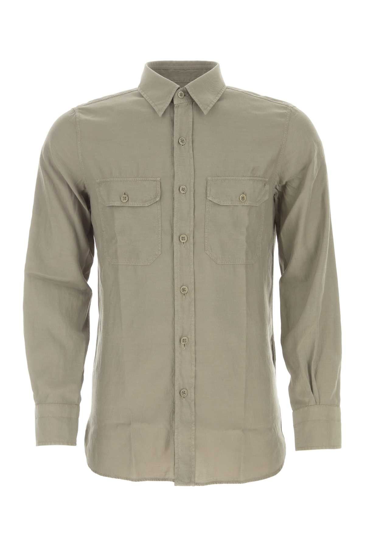 image of Tom Ford Grey Cupro Blend Shirt, Men's (Size Medium)