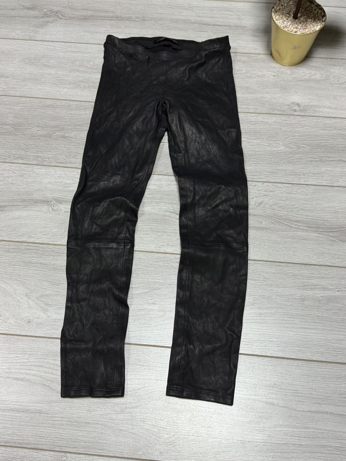 Allsaints AllSaints Leather Trousers Pants leggings Size 27" / US 4 / IT 40 - 2 Thumbnail