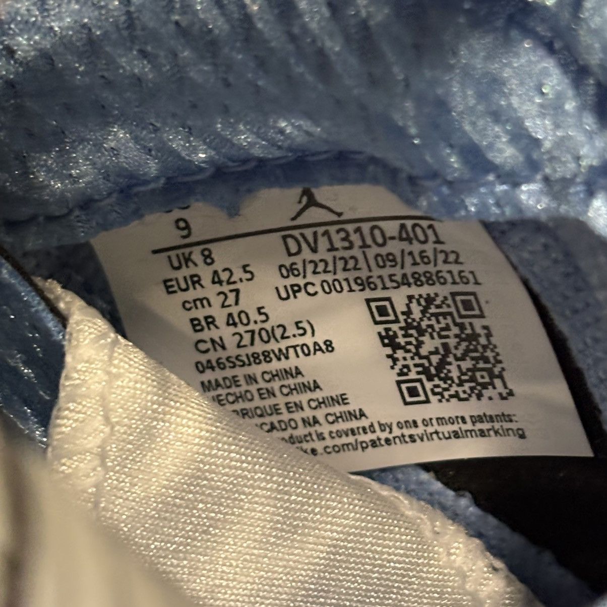 Jordan Brand Size 9 -Jordan 5 Retro UNC University Blue Flawless With Box Size US 9 / EU 42 - 8 Thumbnail