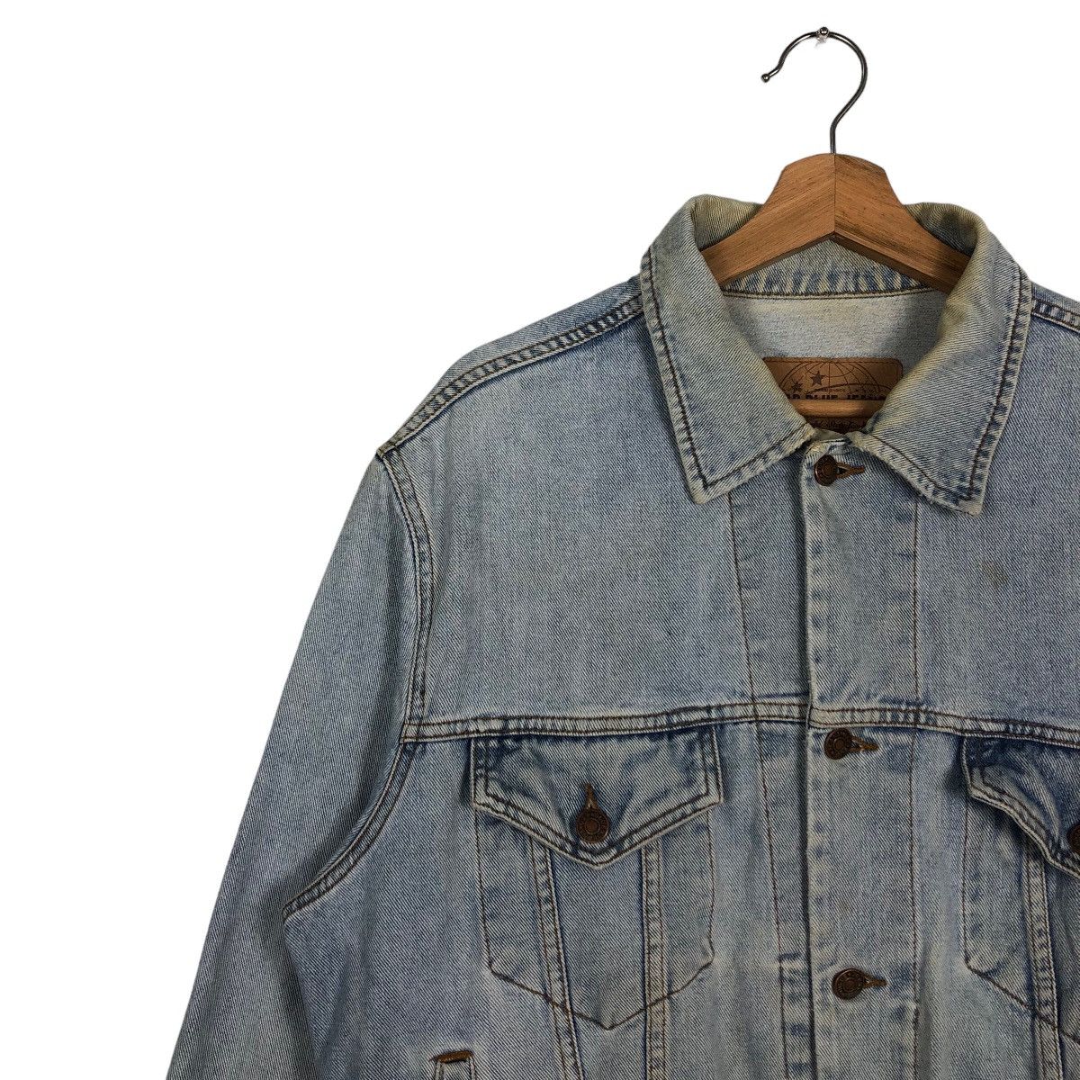 Japanese Brand 🔥90’s Trucker Denim Jacket Biker Gap Blue Jeans Japan Size US M / EU 48-50 / 2 - 7 Thumbnail