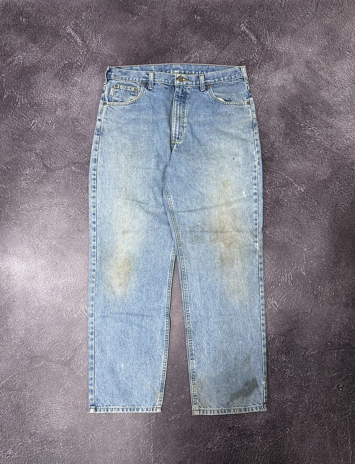 Carhartt Vintage Carhartt Light Blue USA Denim Faded Opium Work Jeans Size US 38 / EU 54 - 2 Thumbnail