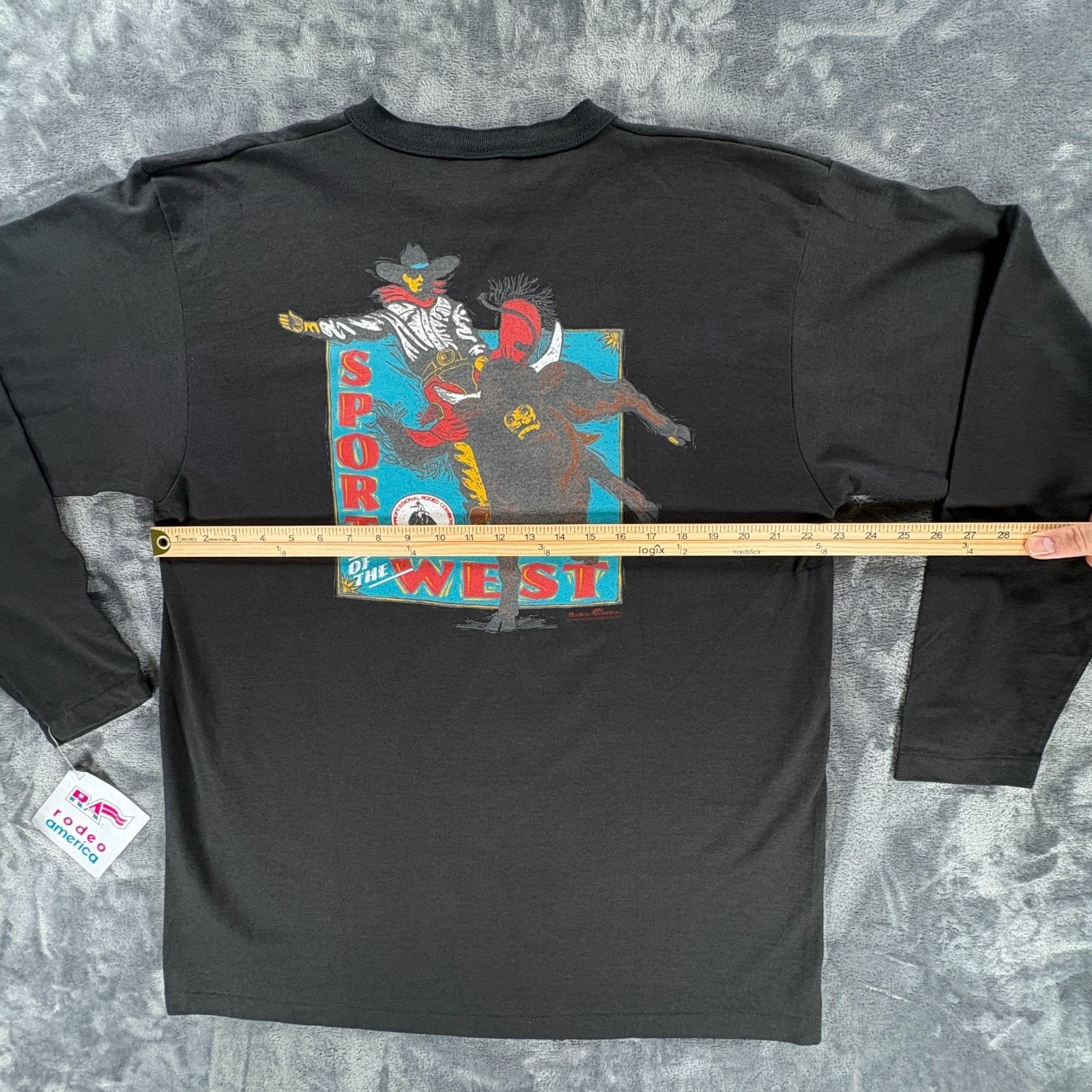 Anvil 1993 Rodeo America Shirt Men XL Long Sleeve Made In USA NWT Size US XL / EU 56 / 4 - 10 Thumbnail