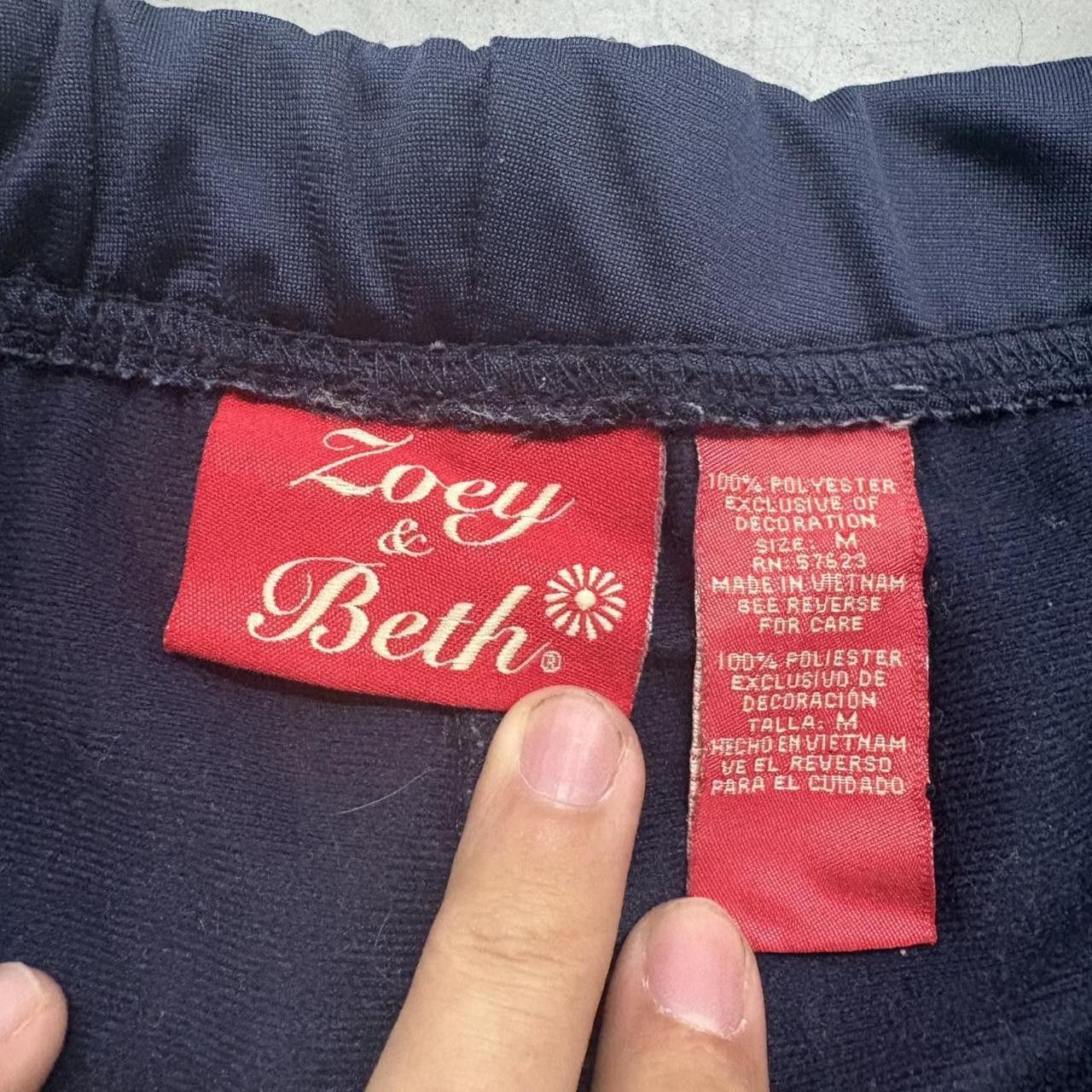 Japanese Brand Crazy Vintage Y2K/2000s Navy Blue Striped Zoey and Beth Trackpants! Size US 32 / EU 48 - 6 Thumbnail