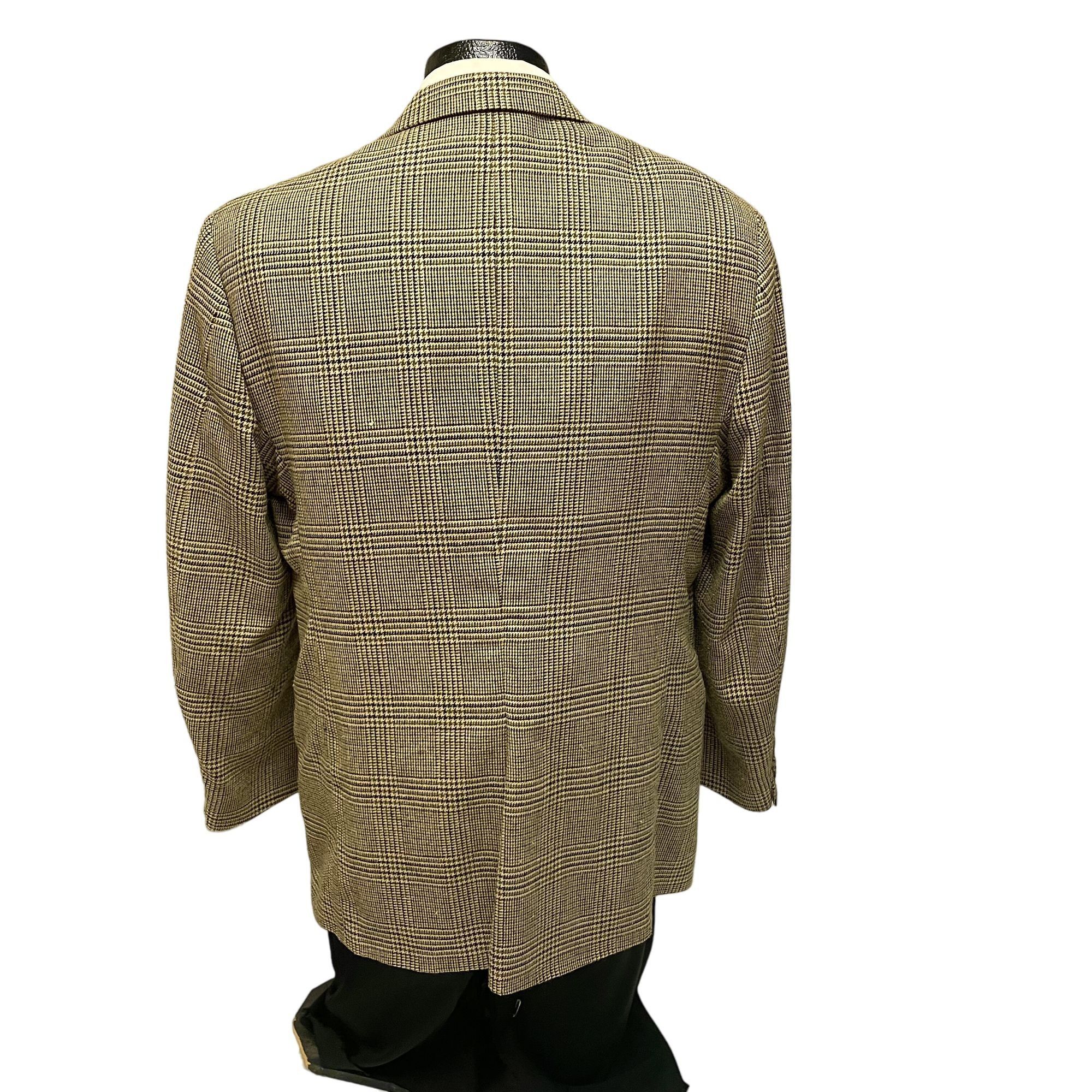 Other Signature Collection Sport Coat Gold Green Overcheck Jacket Size 42R - 3 Thumbnail