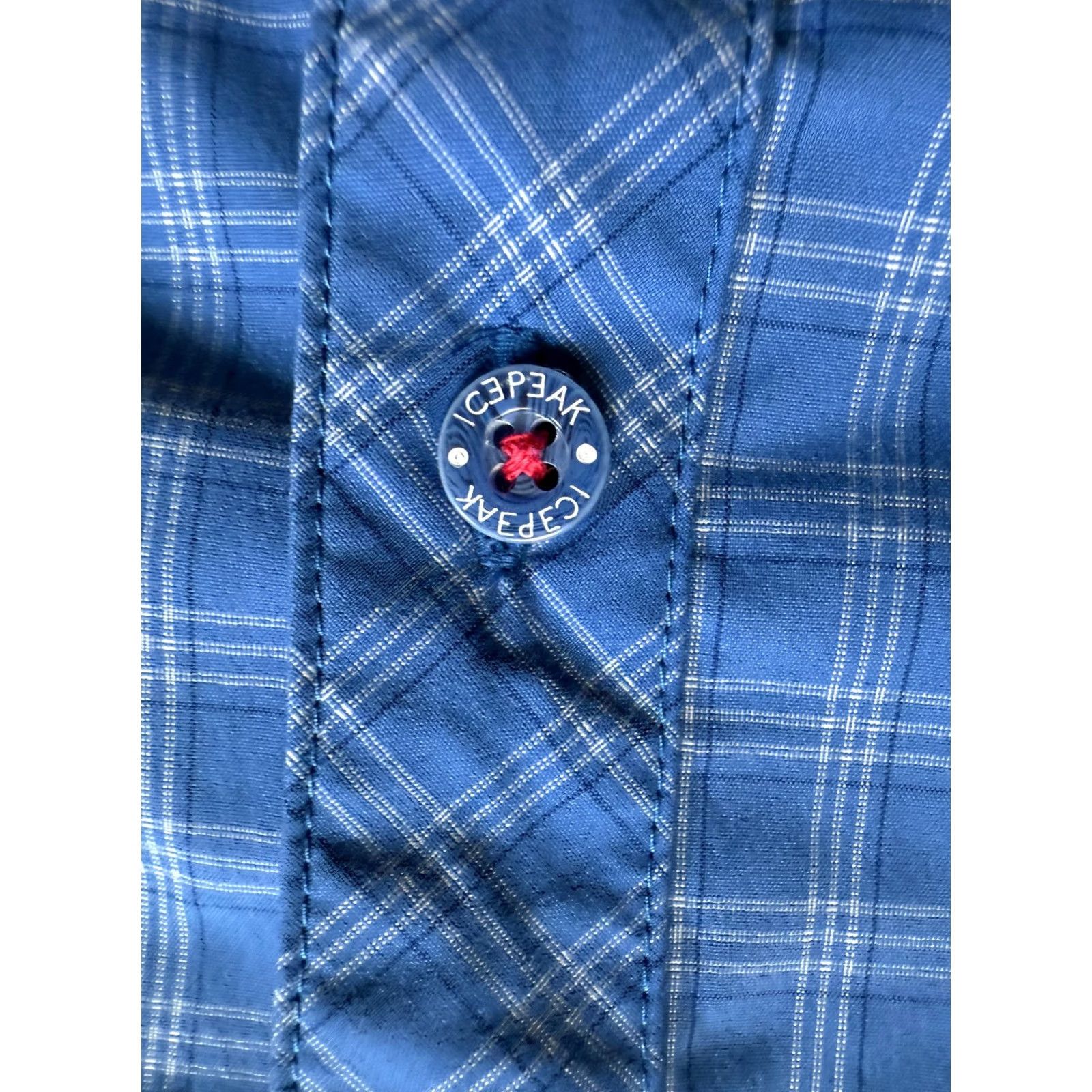 Vintage Icepeak Blue Button-Up Shirt Short Sleeve Eur 46 Womens XS? Size L / US 10 / IT 46 - 5 Thumbnail