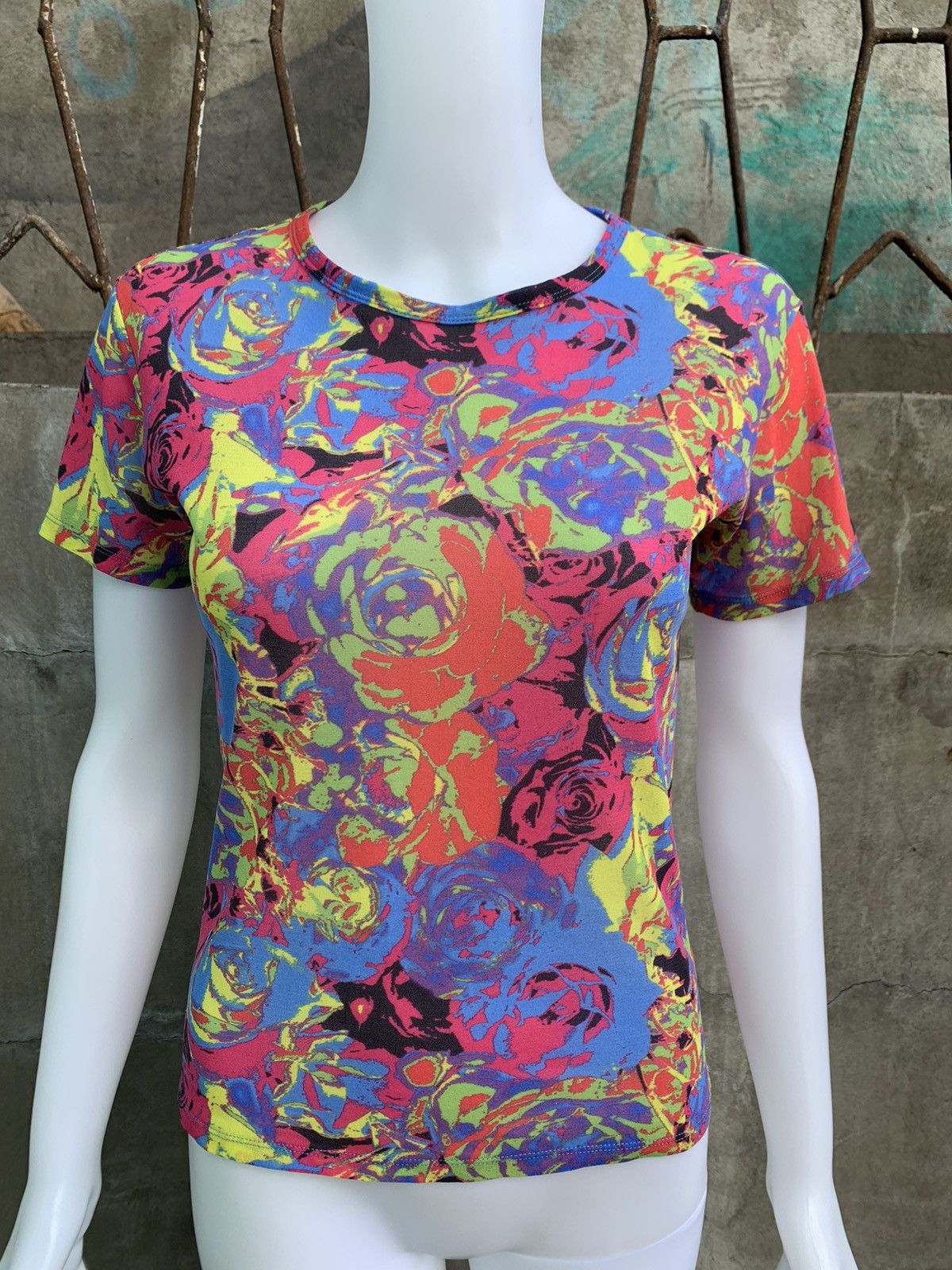 Issey Miyake Fluorescent Flower Mural Mesh Tee Size M / US 6-8 / IT 42-44 - 4 Thumbnail