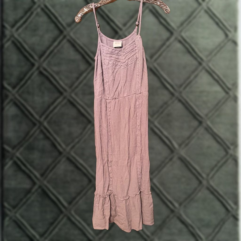 Vintage Knox Rose Sundress Woman’s S Sleeveless Spaghetti Strap Long Dusty Lavender Purple Bohemian Solid Rayon Summer Dress Size S / US 4 / IT 40 - 1 Thumbnail