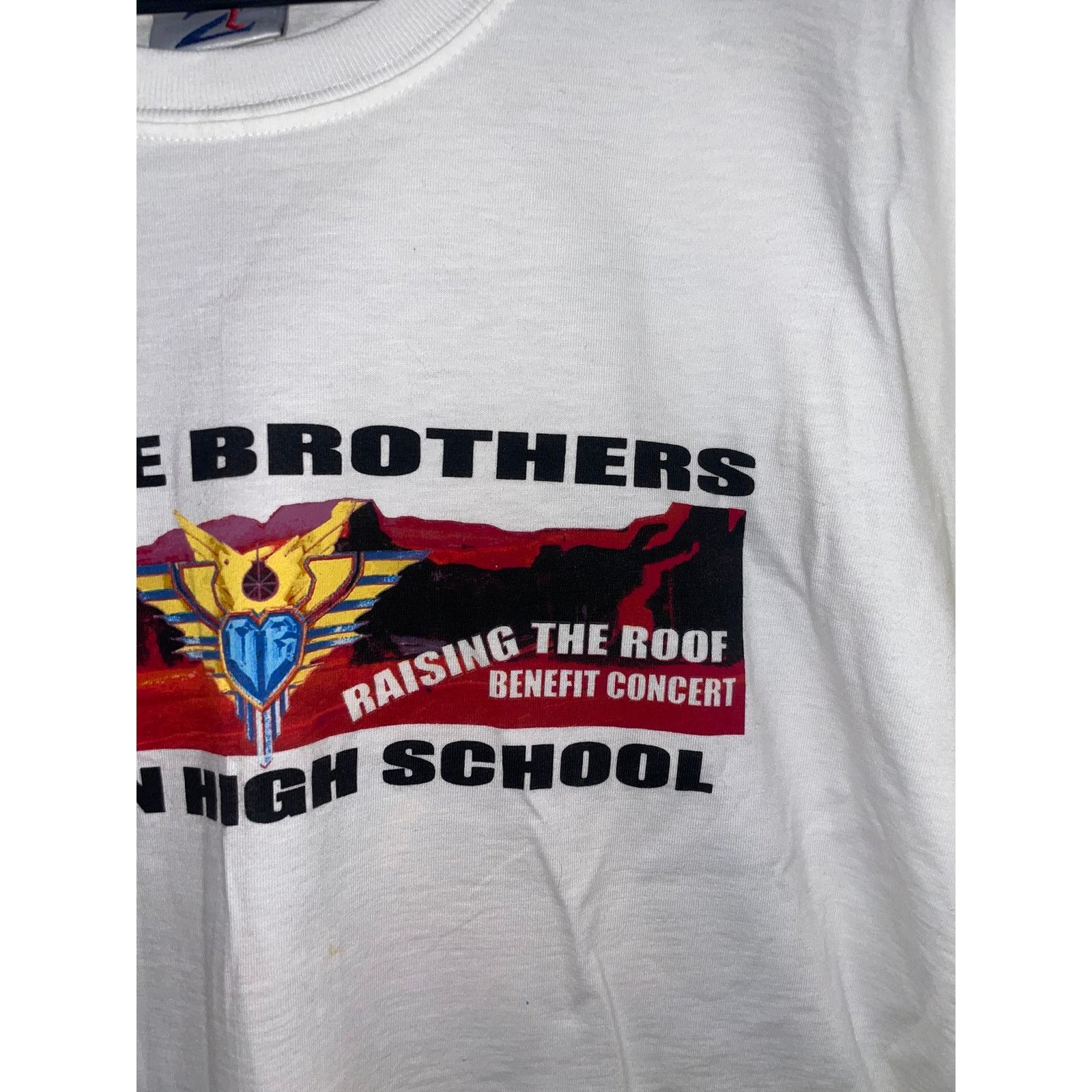 Jerzees 90s Doobie Brothers Benefit Concert White Graphic Band Shirt Size US XL / EU 56 / 4 - 4 Thumbnail
