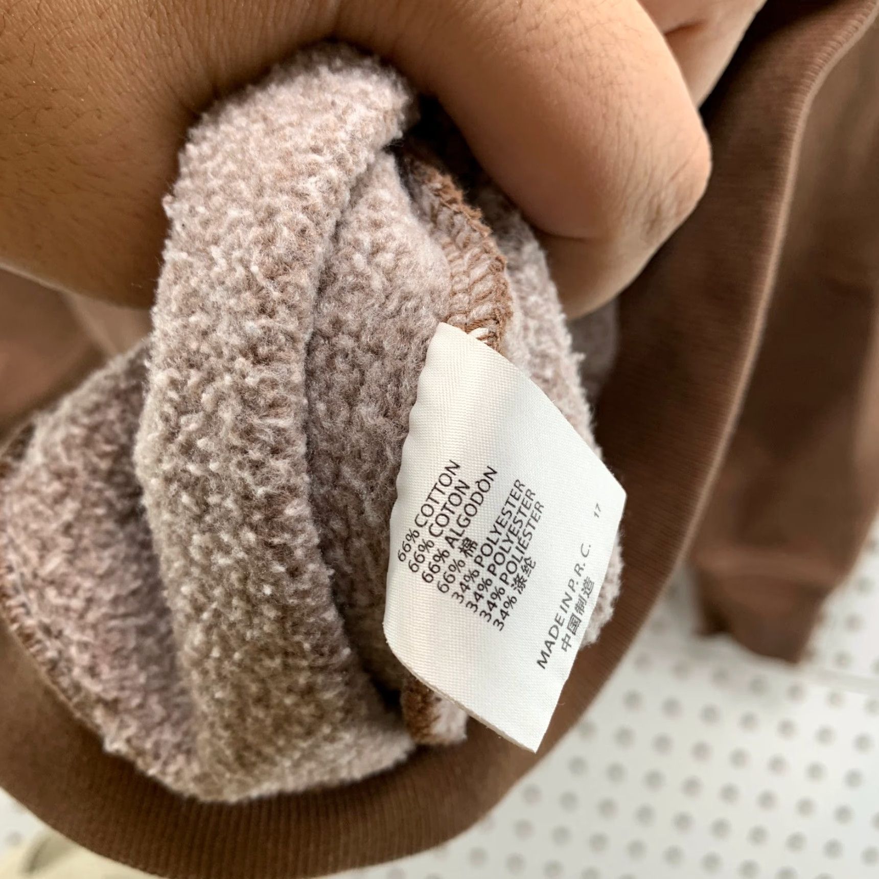Brandy Melville Brandy Melville Hoodie Sweatshirt Womens One Size Oversize Brown Heavyweight Size ONE SIZE - 7 Thumbnail