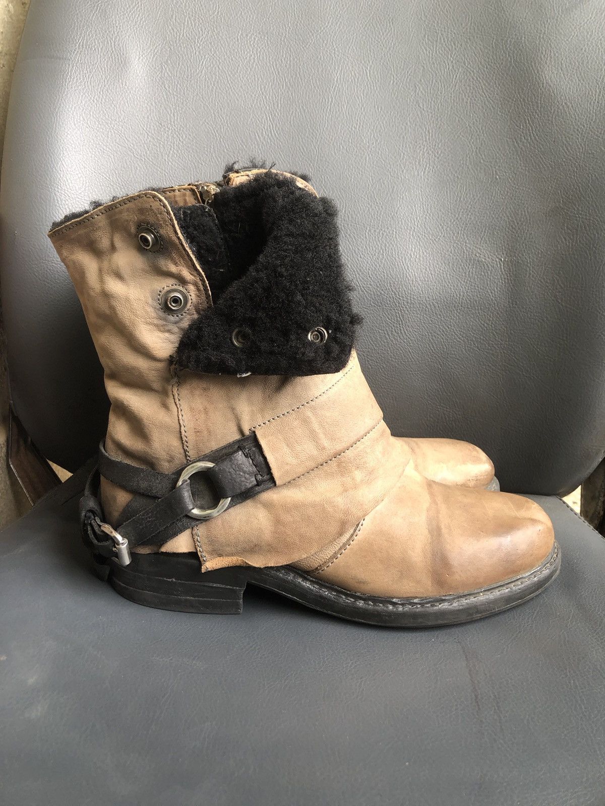 A.S.98 A.S 98 Beige Leather Women’s Boots Size 38 Size US 8 / IT 38 - 3 Thumbnail