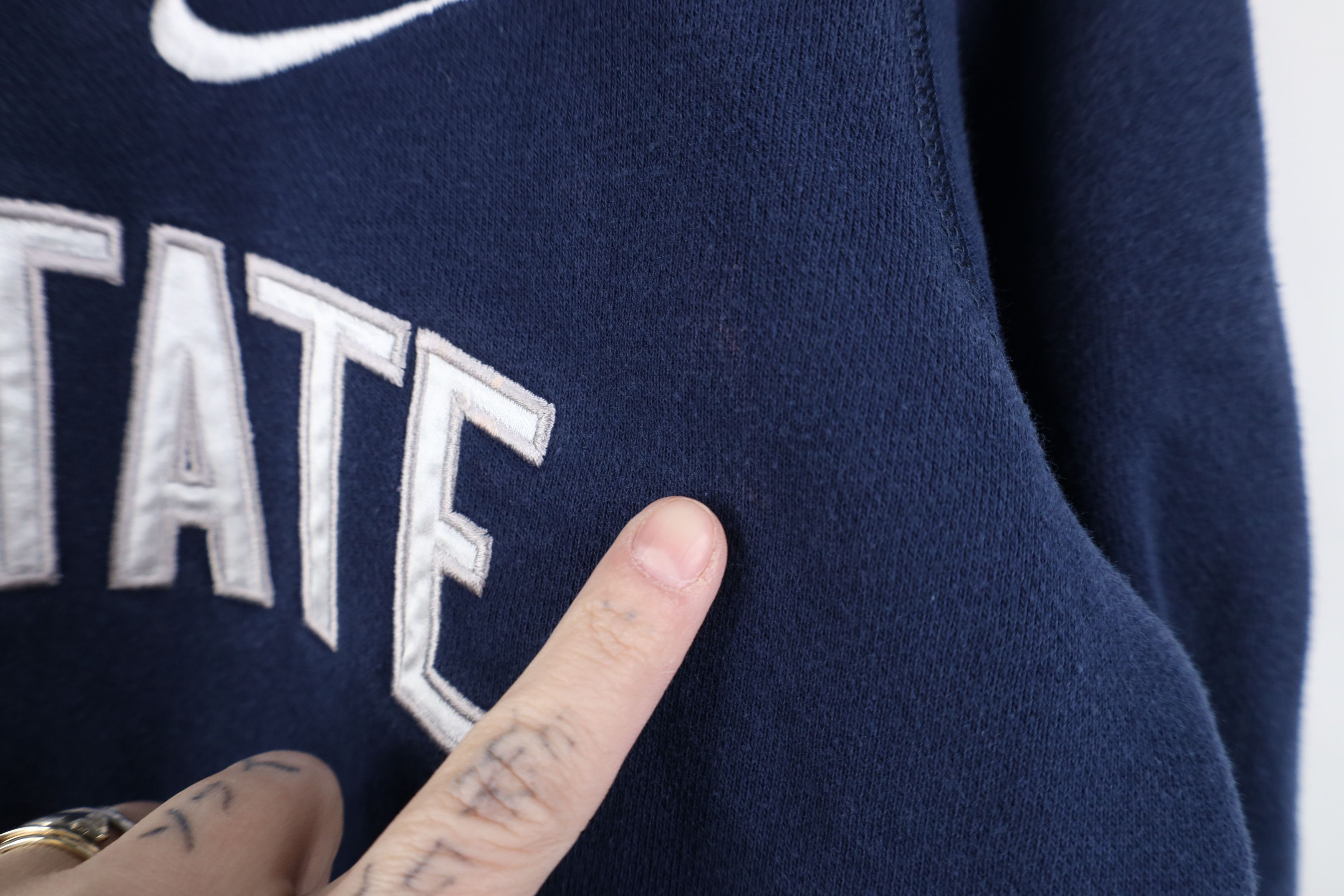 Nike Vintage Nike Mini Swoosh Penn State University Zip Hoodie Size M / US 6-8 / IT 42-44 - 7 Thumbnail
