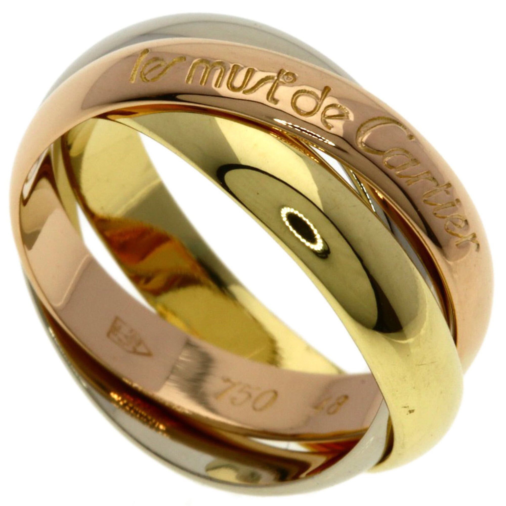Cartier Cartier Trinity #48 Ring - 18K Yellow Gold/18K White Pink Gold Women's CARTIER Size ONE SIZE - 1 Thumbnail