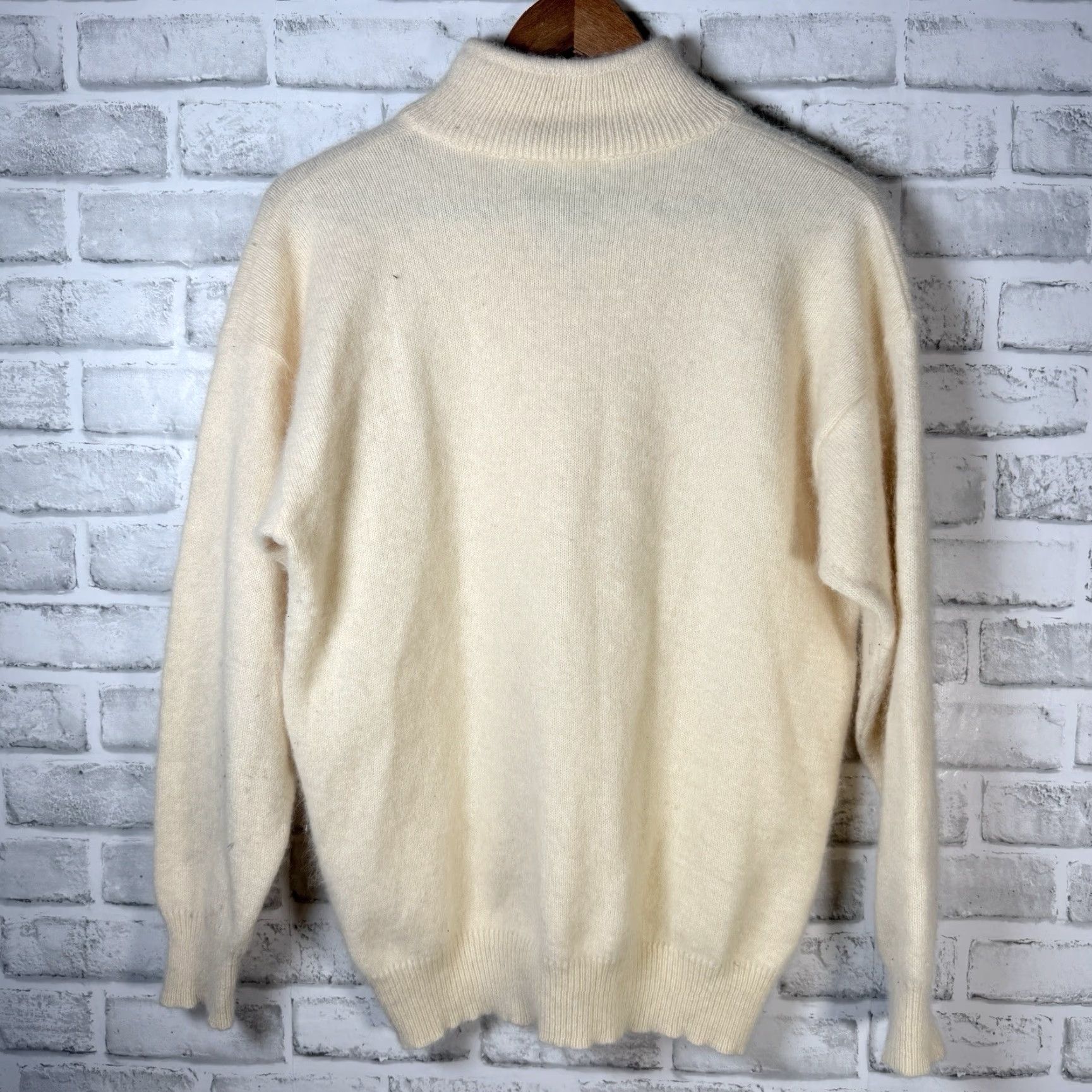 Vintage Woolcraft Cream 100% Wool Long Sleeve Pullover Sweater Womens Size L Made in New Zealand Size L / US 10 / IT 46 - 5 Thumbnail