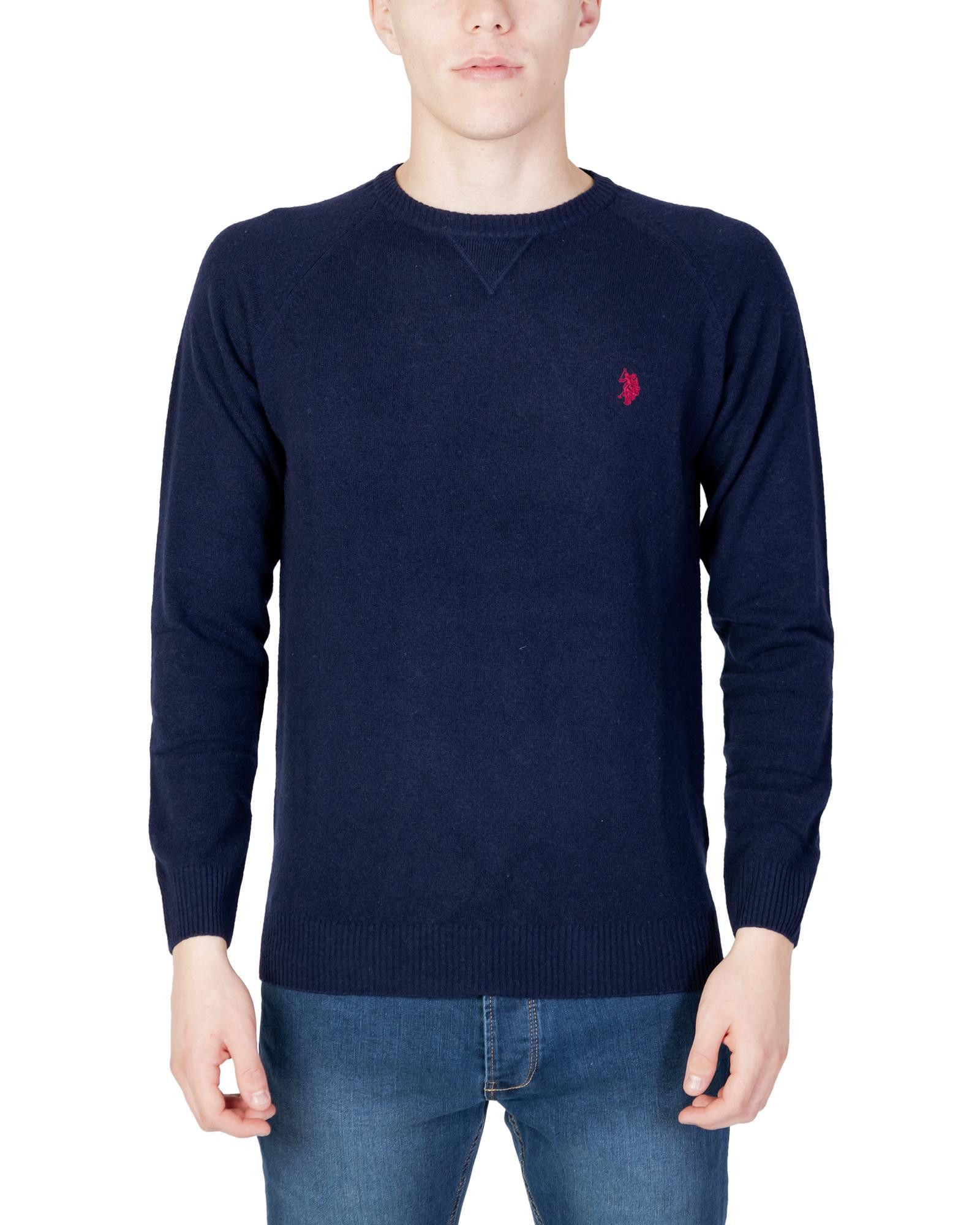 image of U S Polo Assn Wool-Blend Long Sleeve Sweater in Blue, Men's (Size Small)