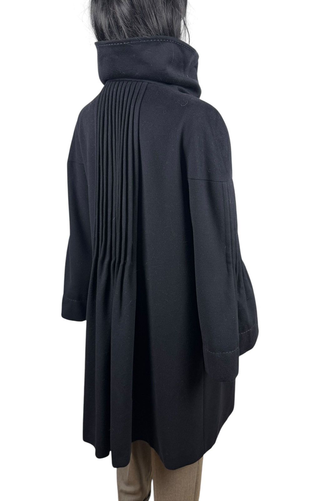 Sportmax Sportmax Virgin Wool Pleated Coat Mock Neck size IT46 US12 Size XL / US 12-14 / IT 48-50 - 9 Thumbnail