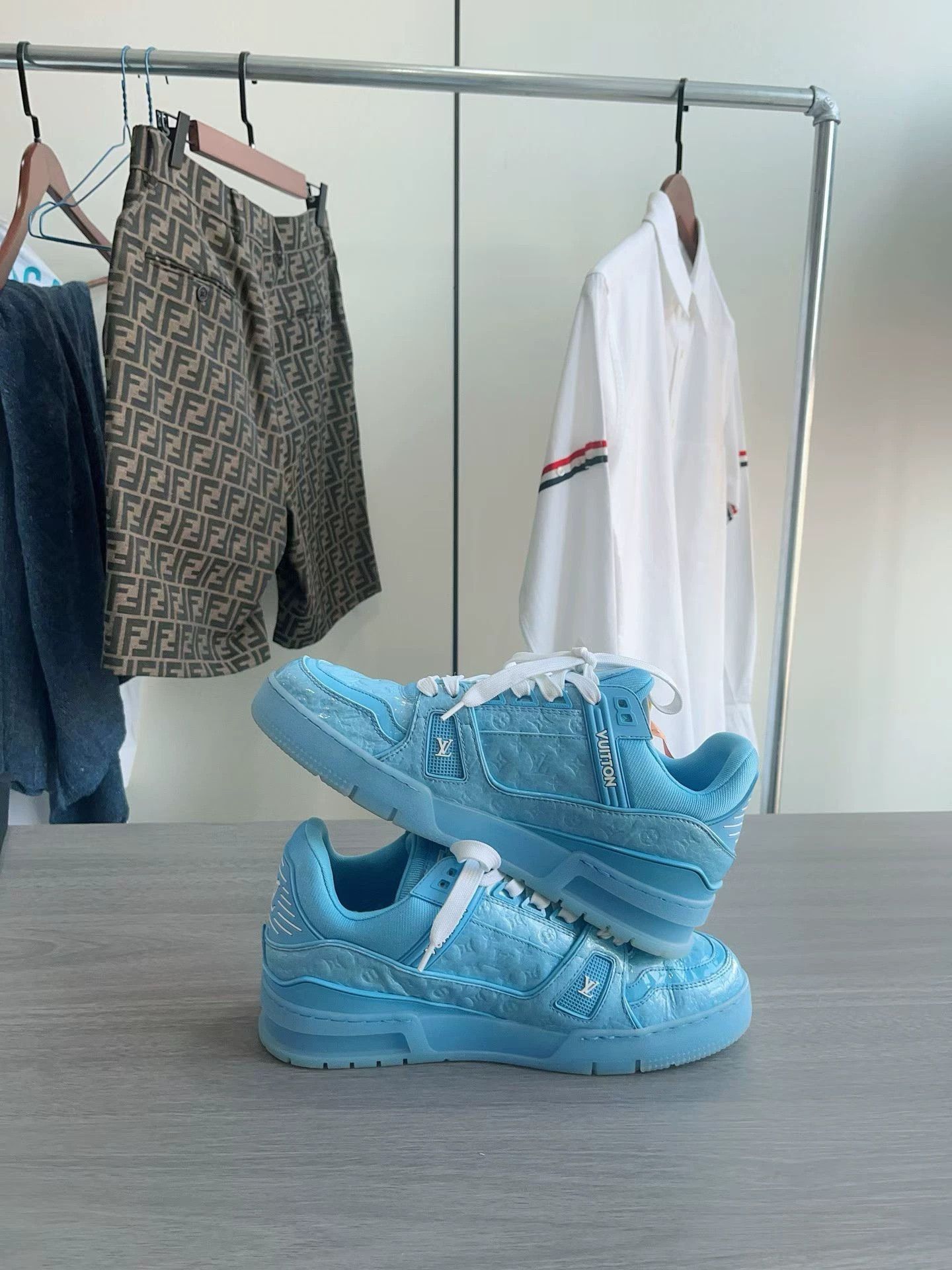 Louis Vuitton Louis Vuitton LV Blue Monogram Patent Leather Loafers 40 Size US 7 / EU 40 - 5 Thumbnail