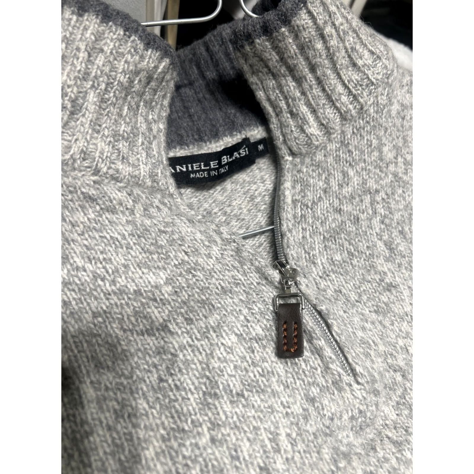 Vintage Daniele Blasi Men’s Wool Blend Knit Sweater Quarter Zip Gray Size XL Regular Holiday/Business/Casual Size US M / EU 48-50 / 2 - 5 Thumbnail