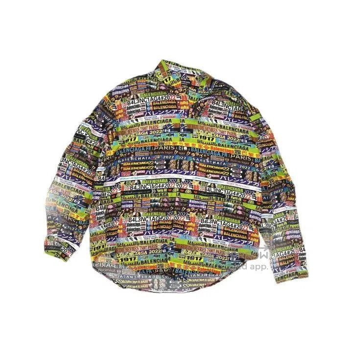 Balenciaga Balenciaga SS22 Colorful Long Sleeve Shirt. Size US M / EU 48-50 / 2 - 2 Thumbnail