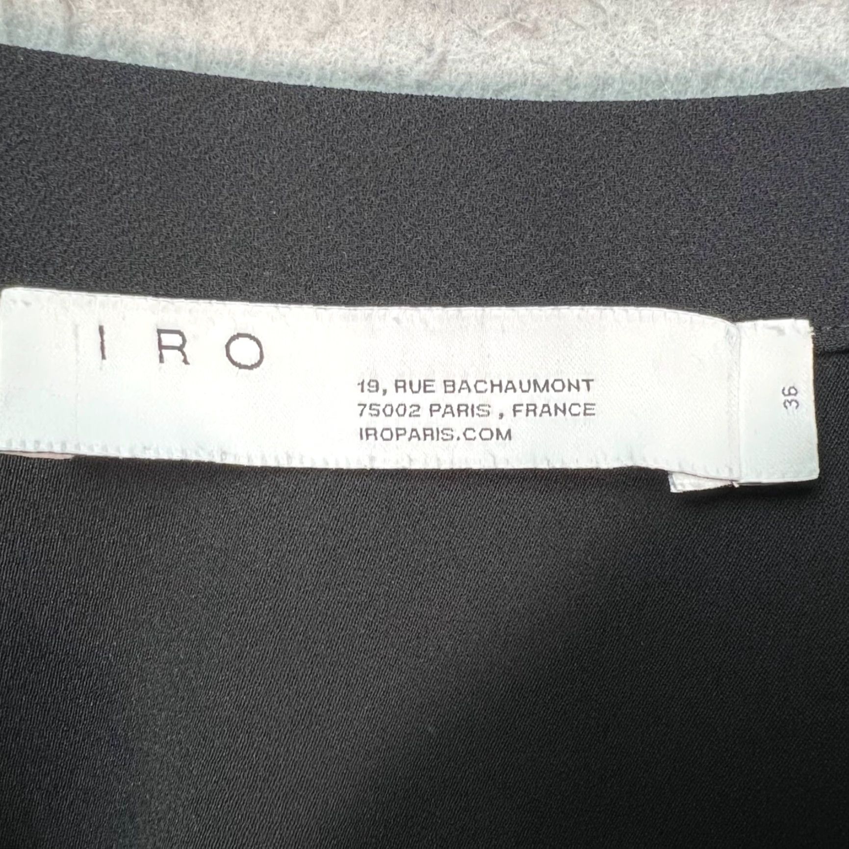 Iro IRO Womens Skirt Short Wrap Asymmetric Ruffle D-Ring Black 36 XS? (Note: Original size 36, but avoid guessing) Size 25" / US 0 / IT 36 - 3 Thumbnail