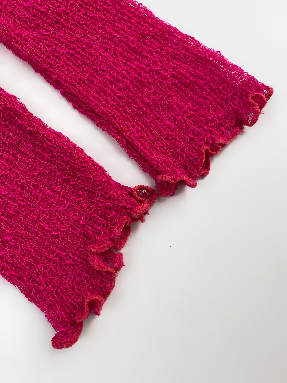 Vintage Y2K Vintage Pink Mesh Knit Wrap Bolero Shrug Top Cardigan Size ONE SIZE - 7 Thumbnail