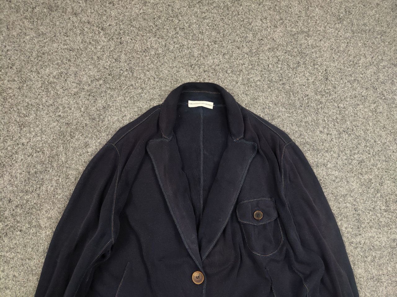 Brunello Cucinelli Brunello Cucinelli premium design classic Cotton Navy Blazer Size XL / US 12-14 / IT 48-50 - 8 Thumbnail