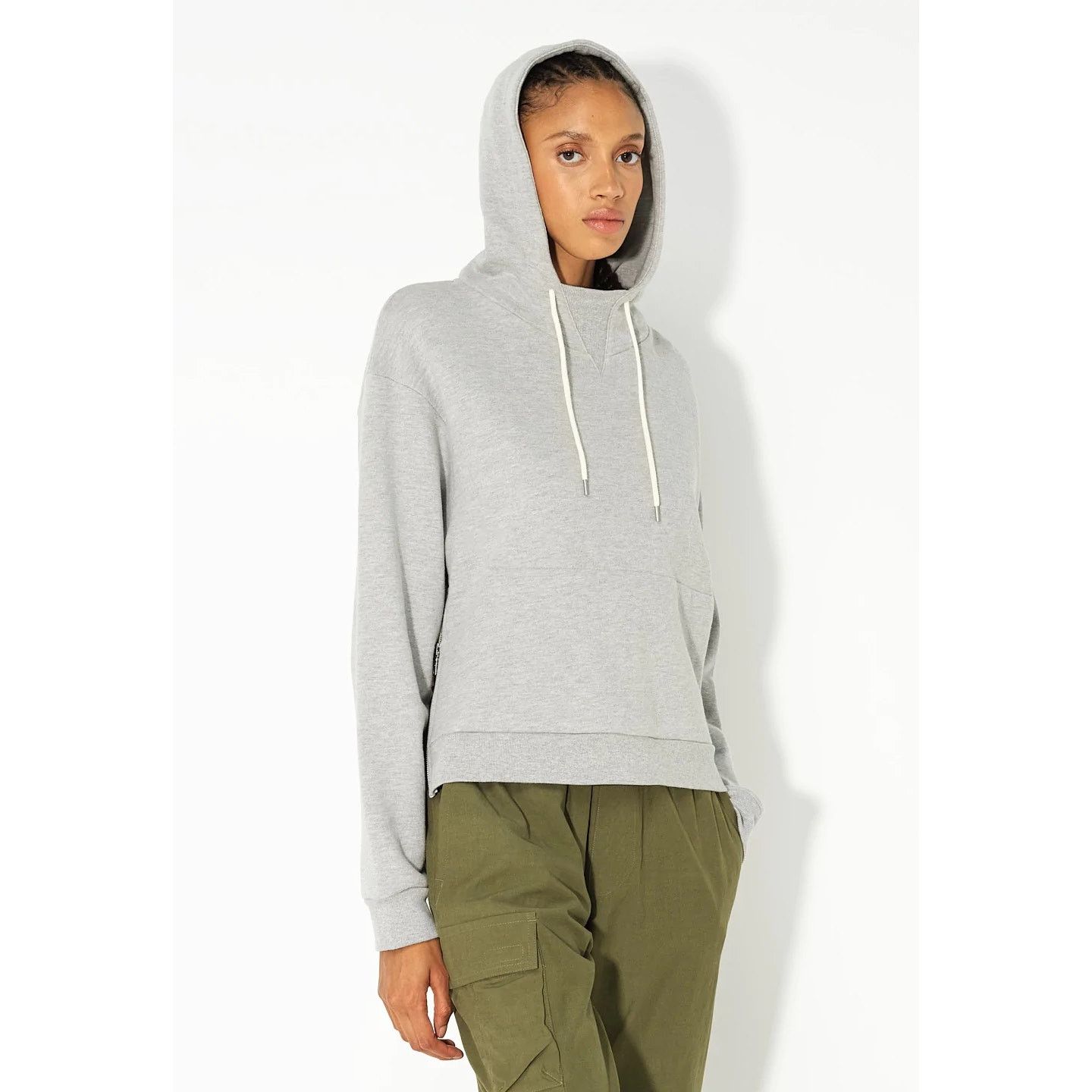John Elliott John Elliott Women's Villain Cropped French Terry Hoodie Size XS / US 0-2 / IT 36-38 - 3 Thumbnail